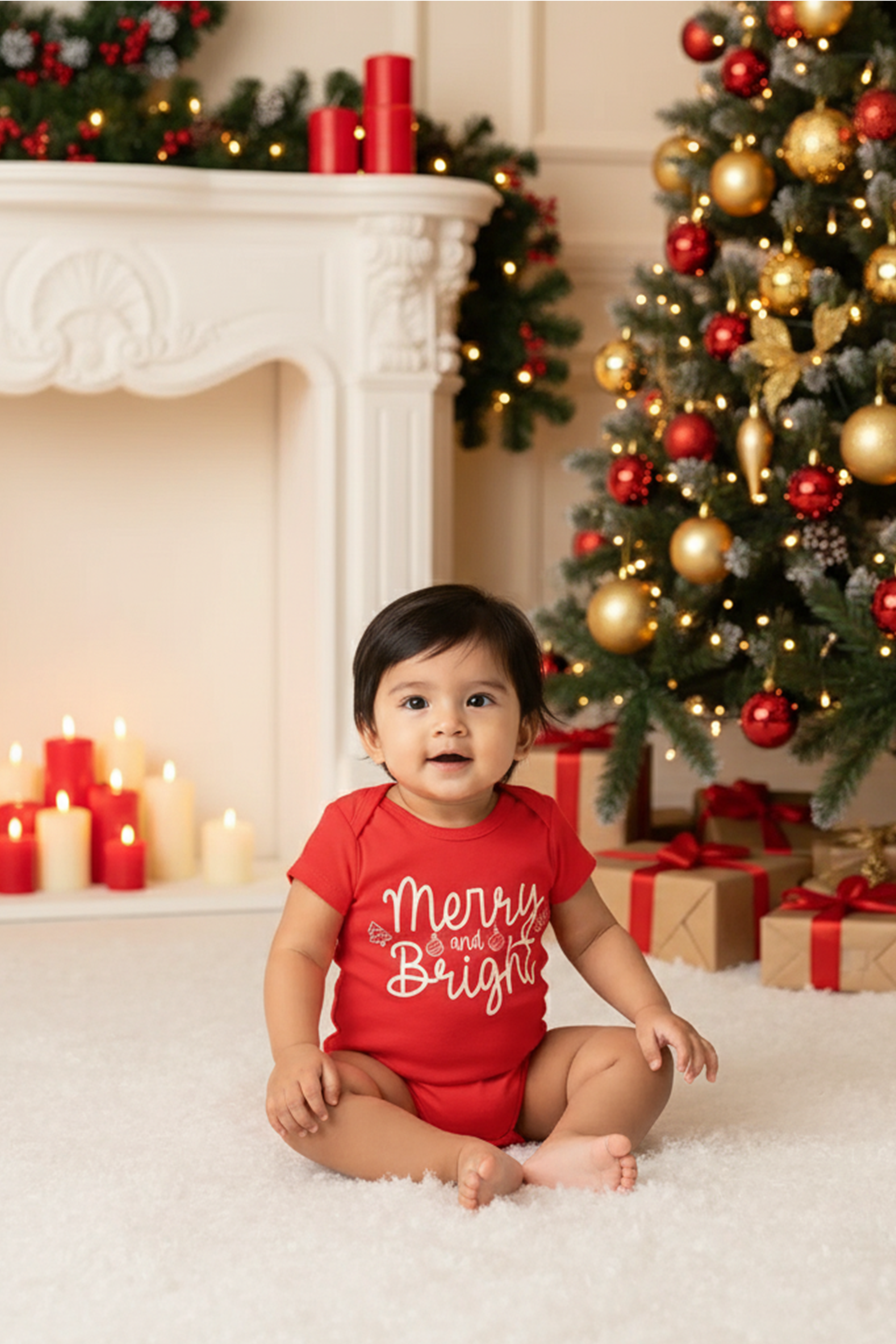 MERRY & BRIGHT BABY UNISEX BODYSUIT