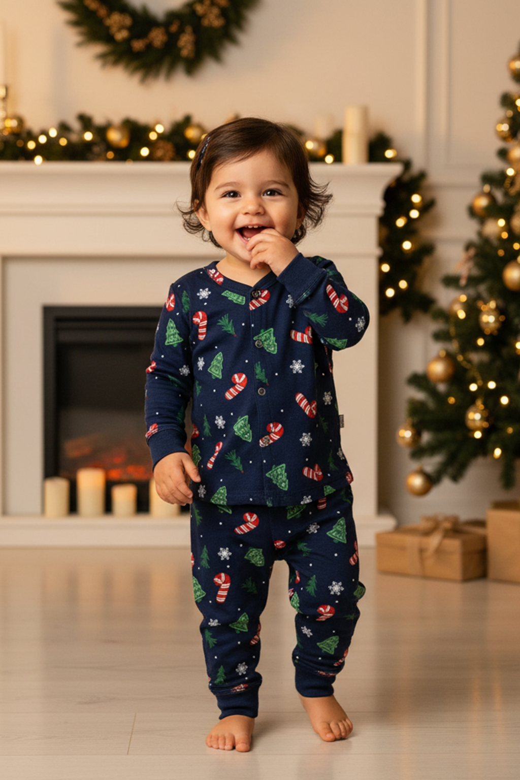 PEPPERMINT PINES BABY UNISEX TWO-PIECE PANT SET