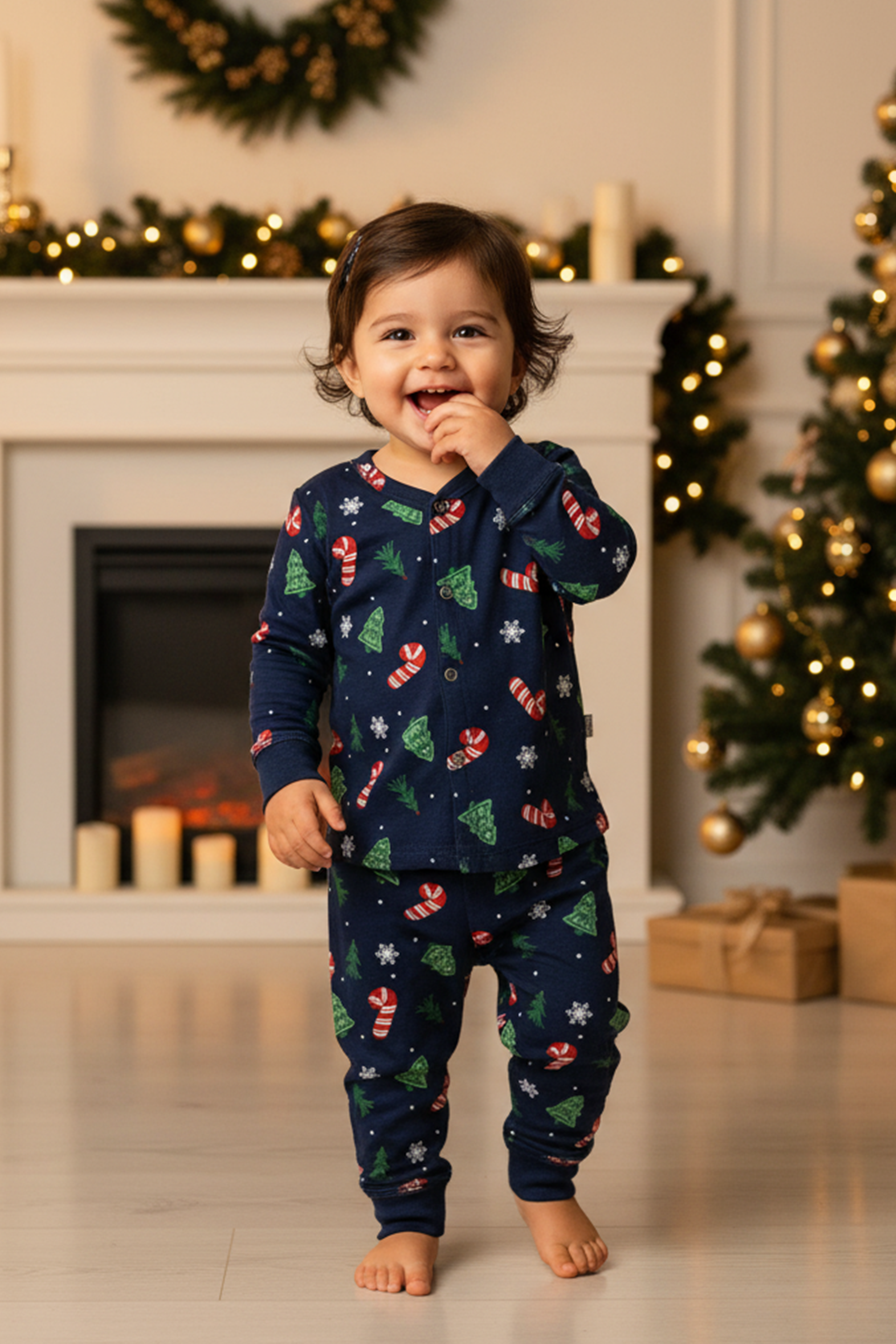 PEPPERMINT PINES BABY UNISEX TWO-PIECE PANT SET