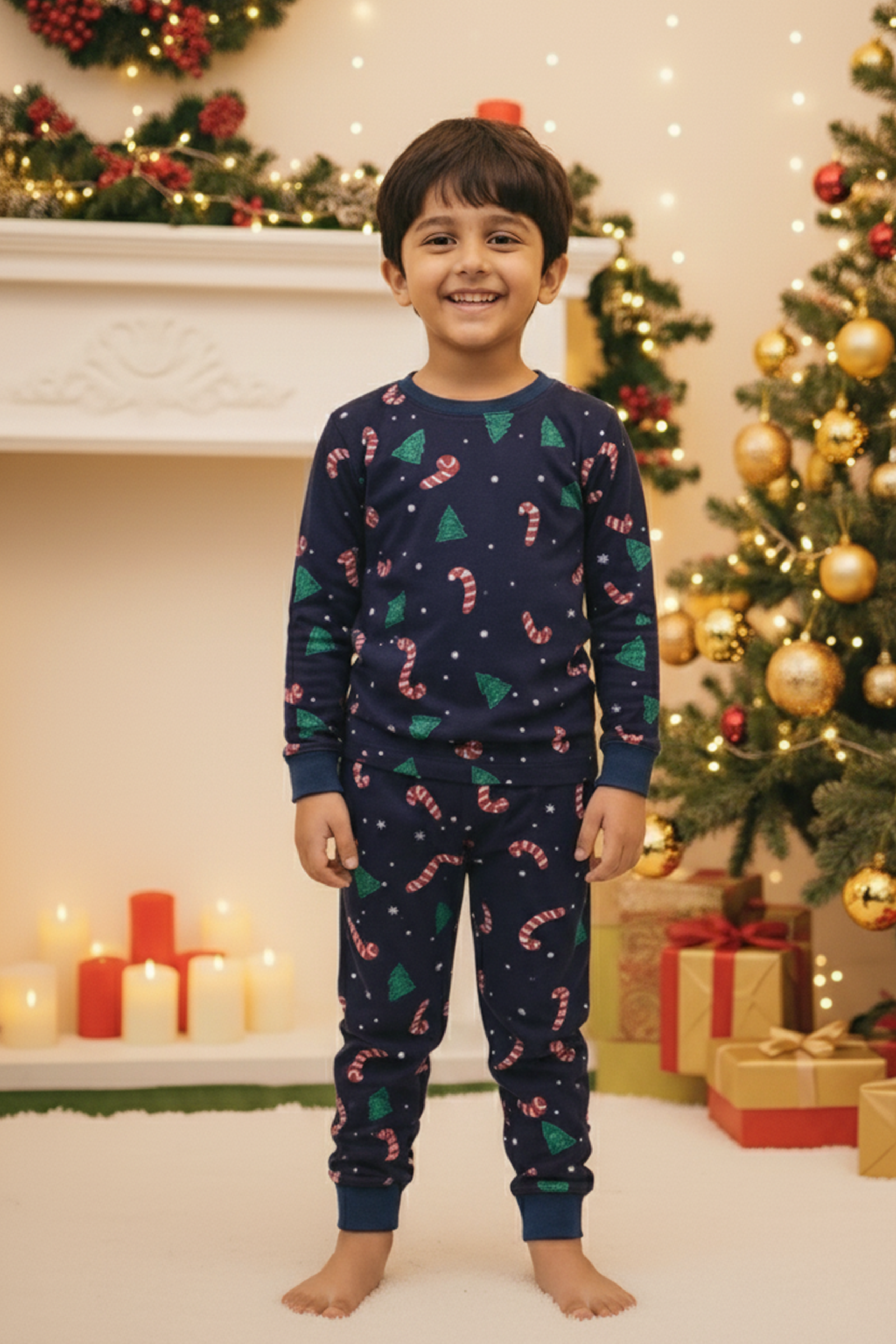PEPPERMINT PINES UNISEX LONG SLEEVE PANT SET