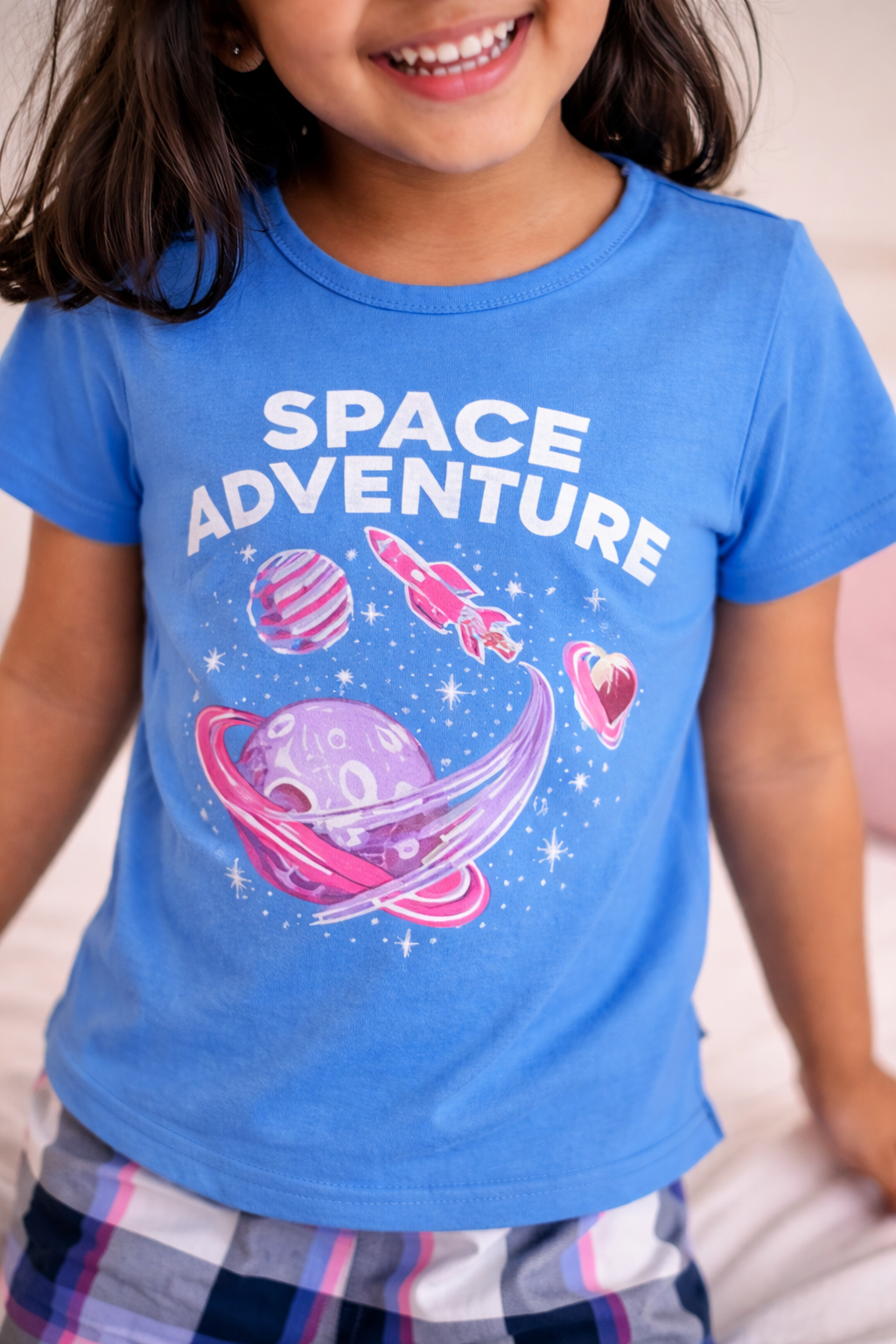 SPACE ADVENTURE GIRLS SHORT SLEEVE PANT SET