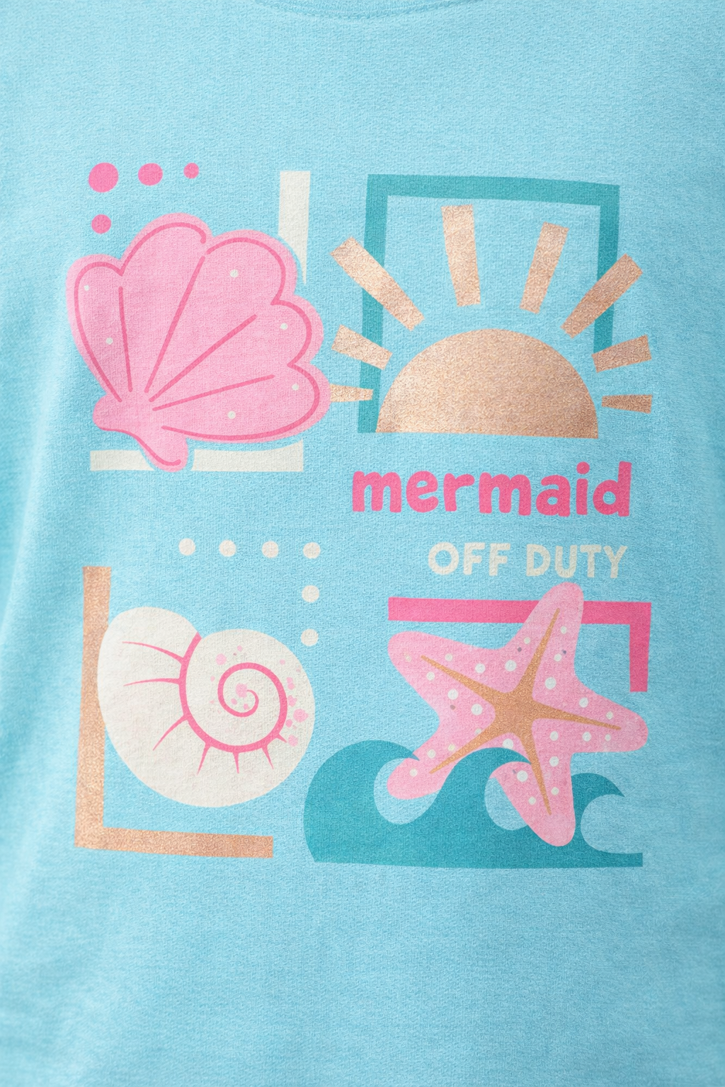 MERMAID OFF DUTY GIRLS SHORT SLEEVE PANT SET