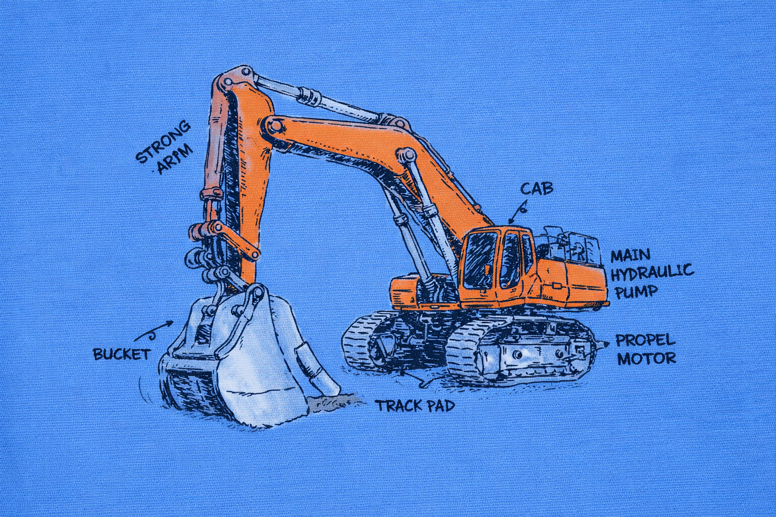 EXCAVATOR BOYS LONG SLEEVE PANT SET