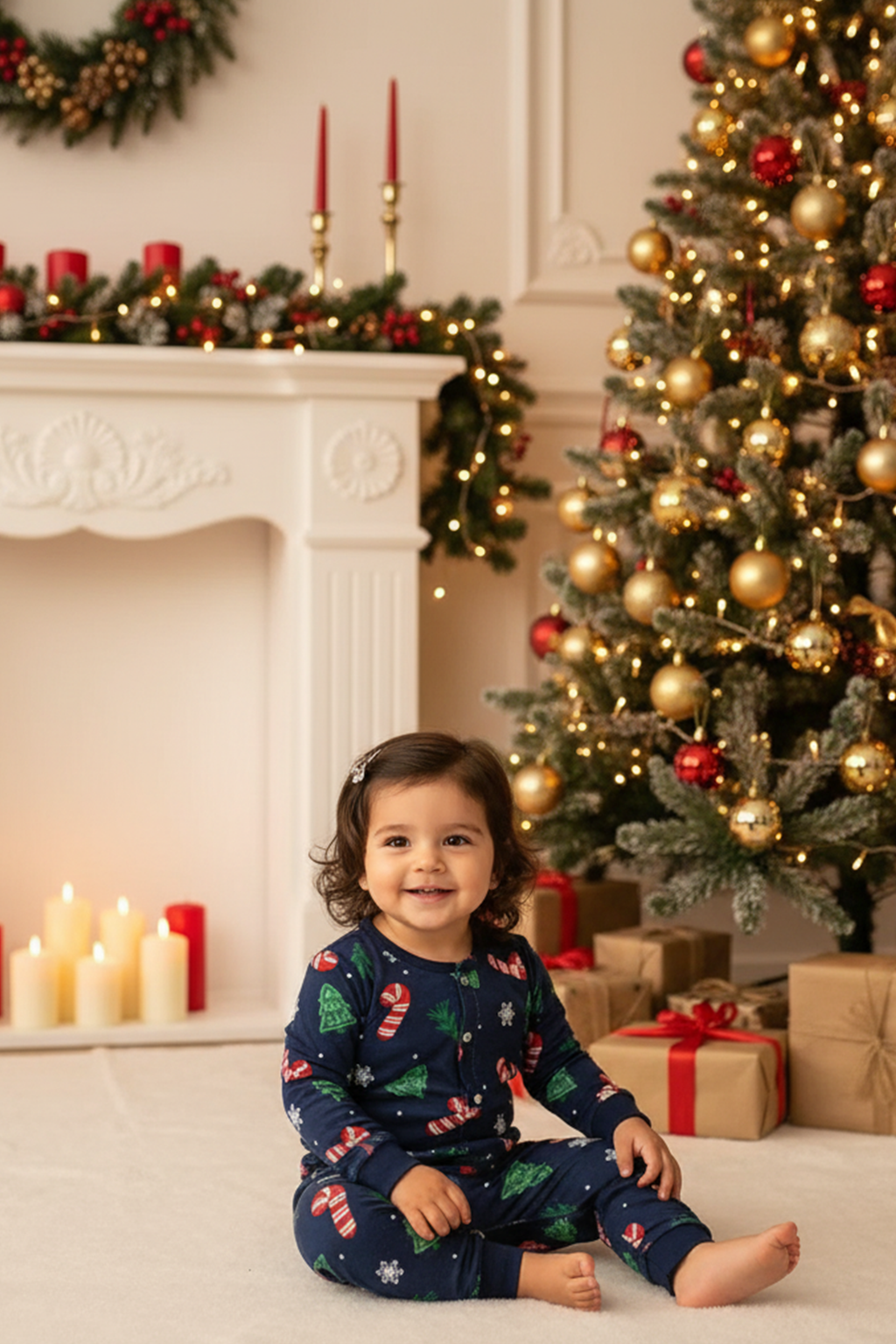 PEPPERMINT PINES BABY UNISEX TWO-PIECE PANT SET