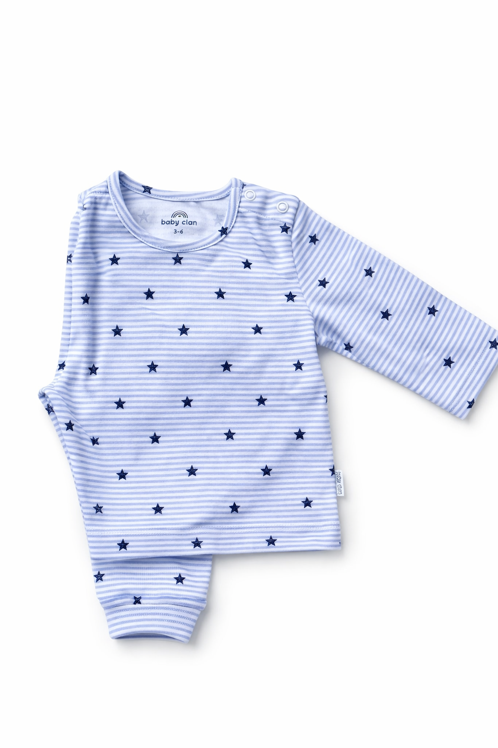BOYS BLUE STAR LONG SLEEVE PANT SET