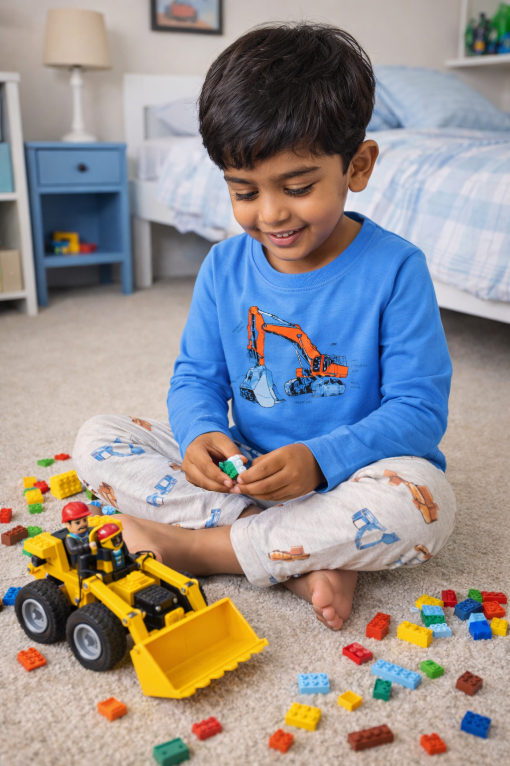 EXCAVATOR BOYS LONG SLEEVE PANT SET