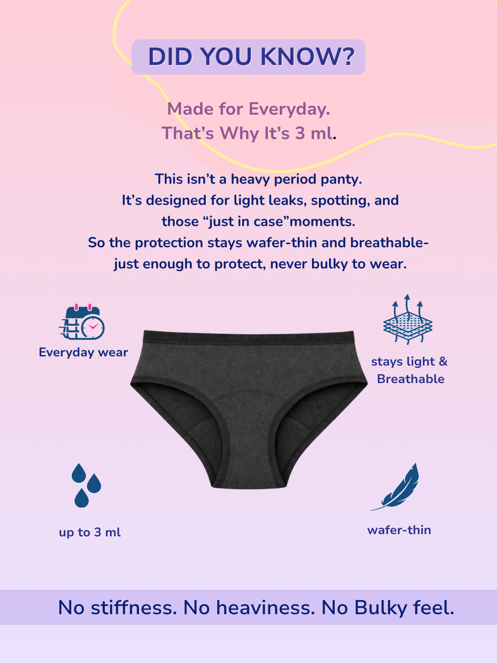 CHARCOAL GIRLS MID-RISE LEAK PROOF