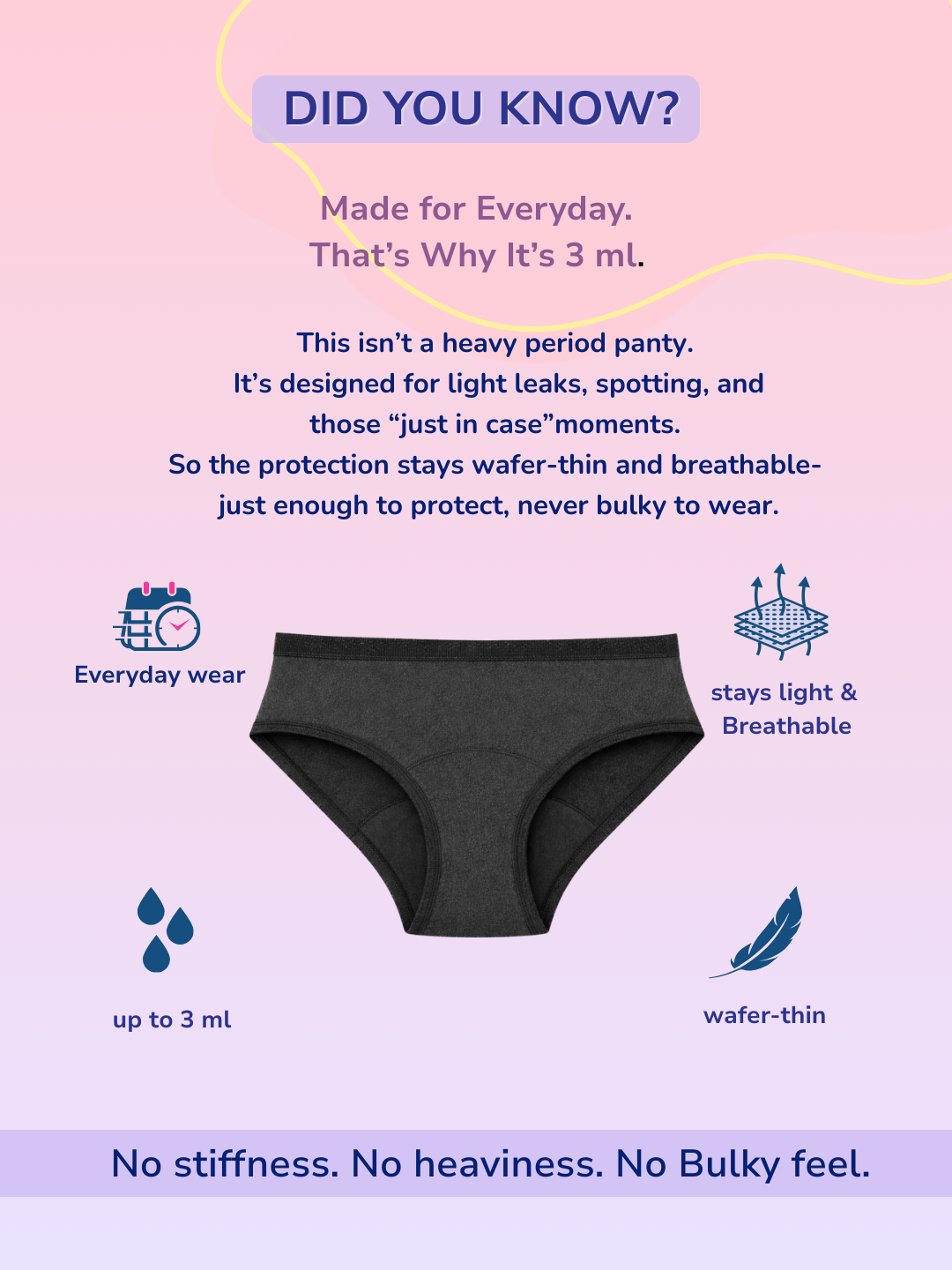 CHARCOAL GIRLS MID-RISE LEAK PROOF