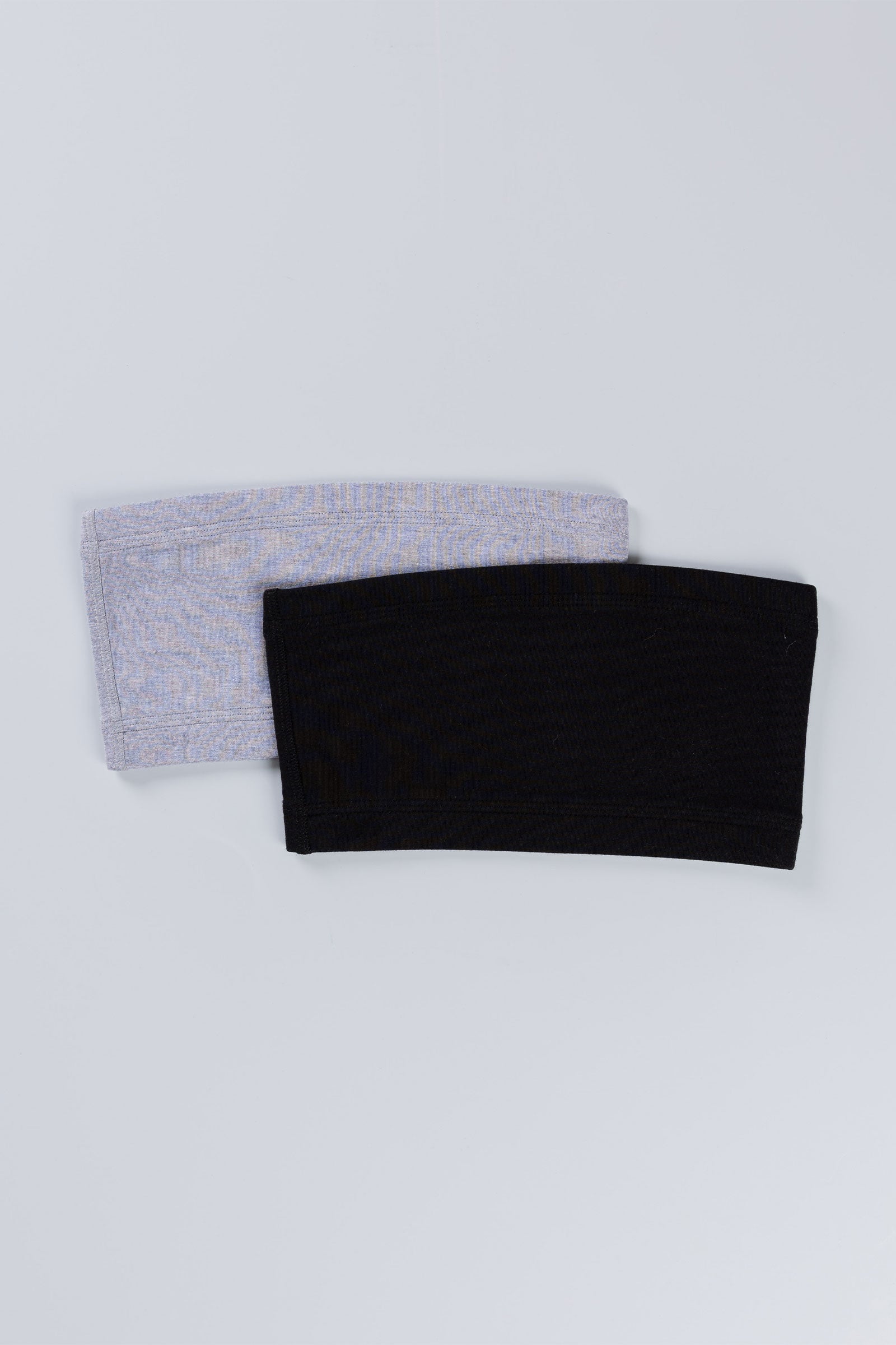 GREY MARL BLACK TUBE BRA - PACK OF 2