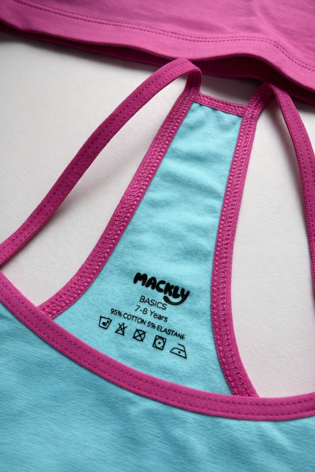 PINK & BLUE GIRLS SPAGHETTI STRAP TRAINER BRA – 2 PACK