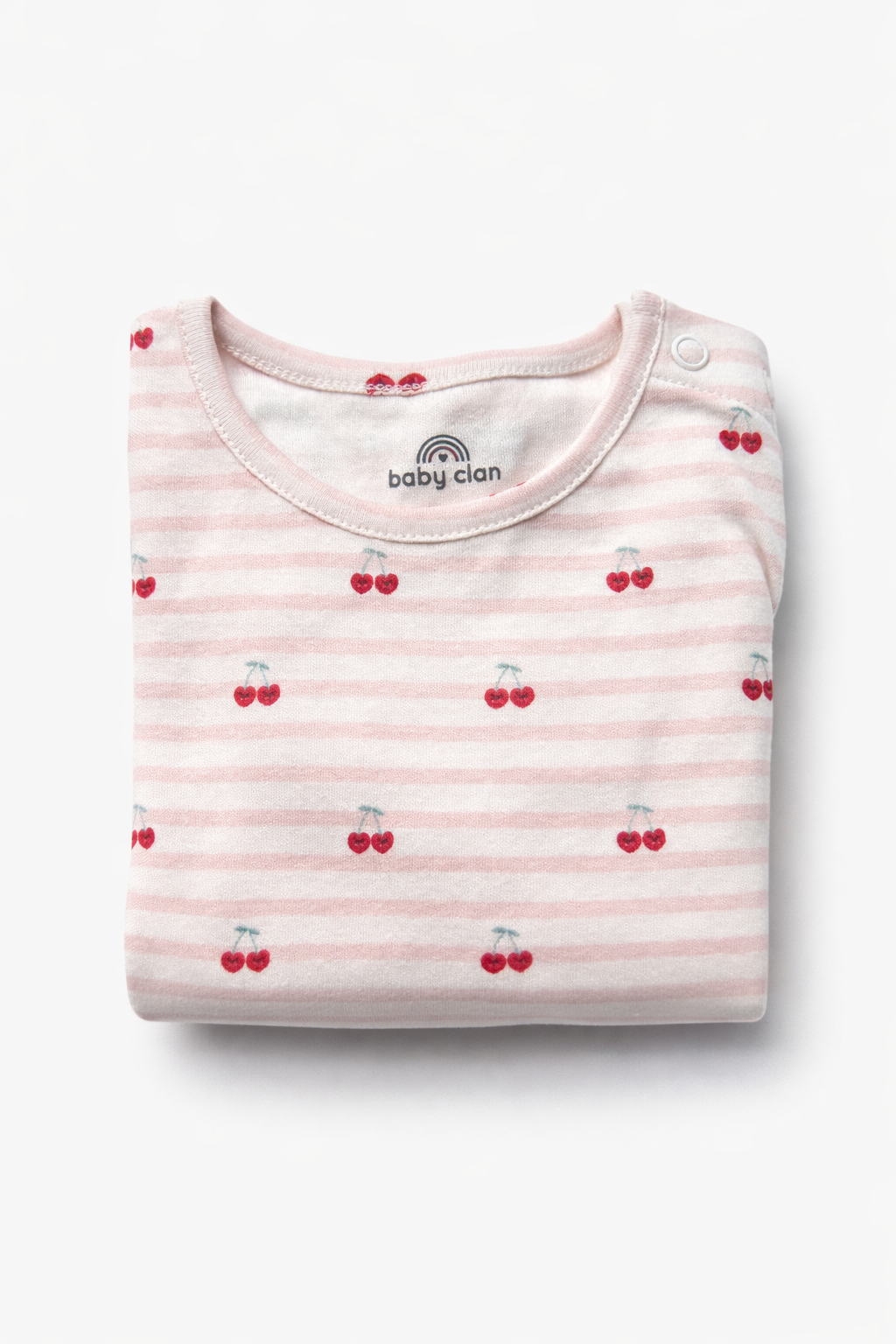 GIRLS CHERRY HEART LONG SLEEVE PANT SET