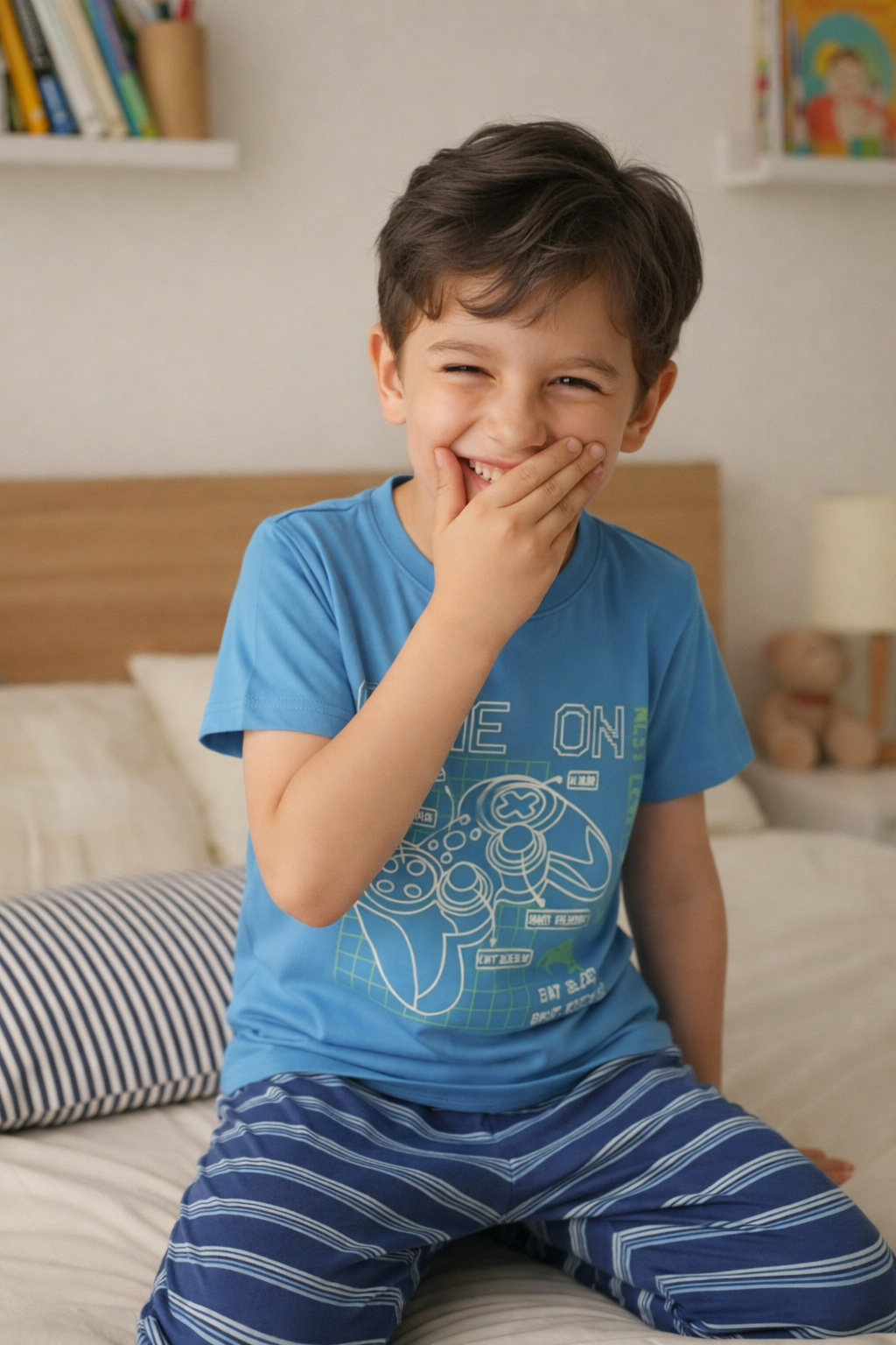 GAME ON – BOYS SHORT SLEEVE PANT SET