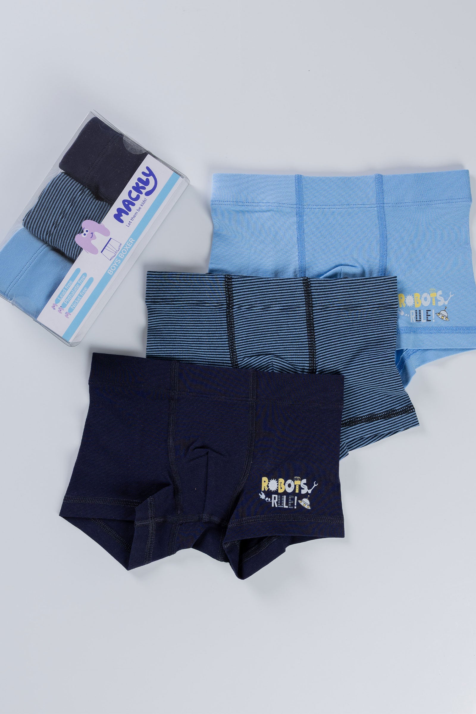 ROBOT BOYS BOXER - PACK OF 3