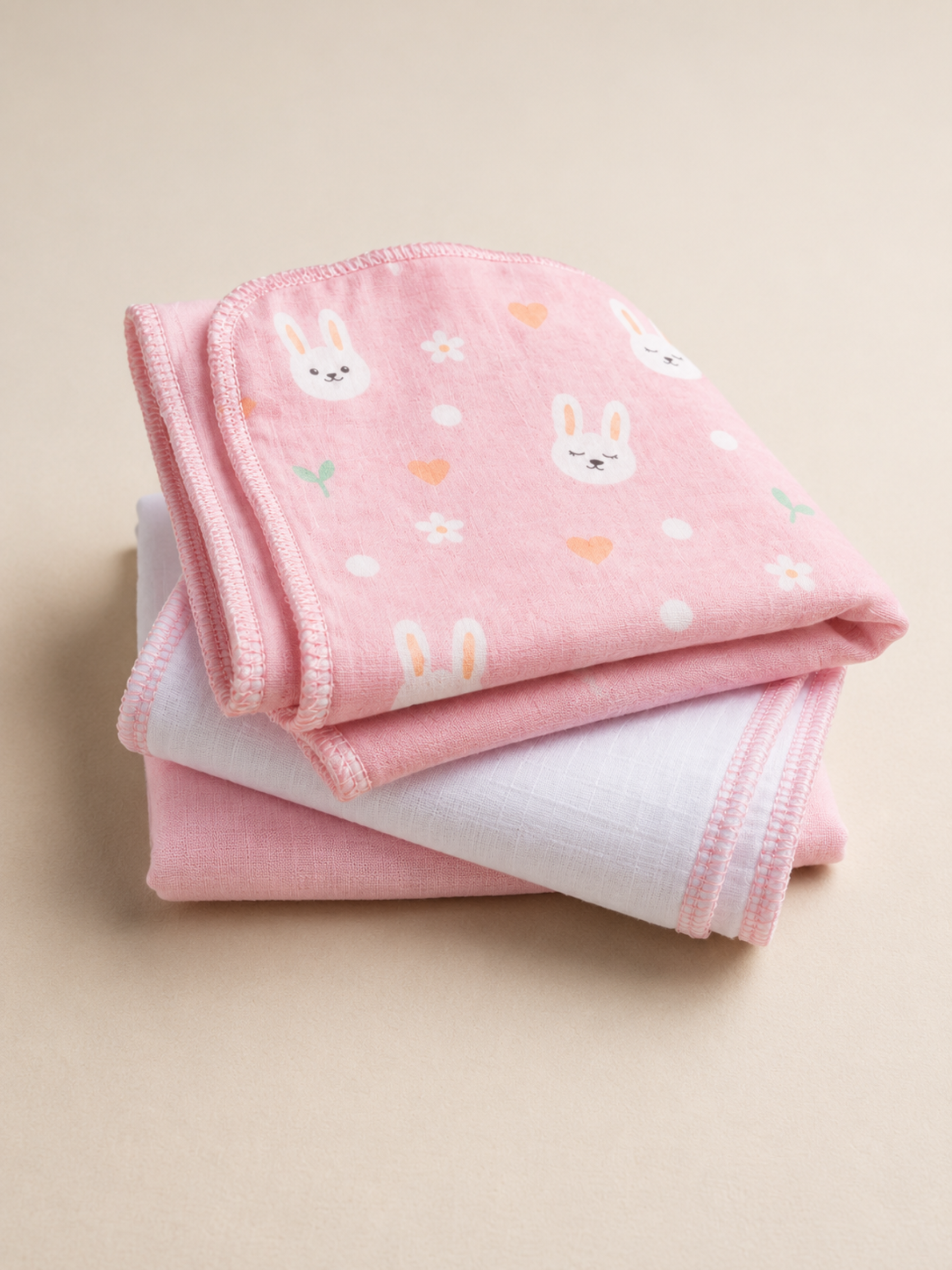 BUNNY GIRLS PACK OF 3 NAPPY SET