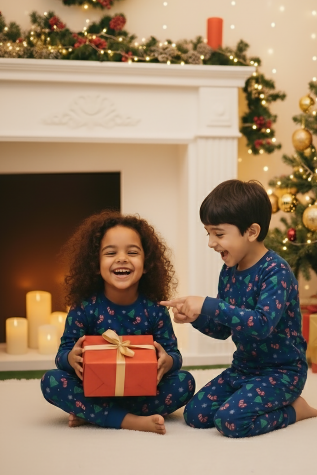 PEPPERMINT PINES UNISEX LONG SLEEVE PANT SET