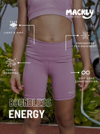 MACKLY GIRLS' PINK BIKER SHORTS