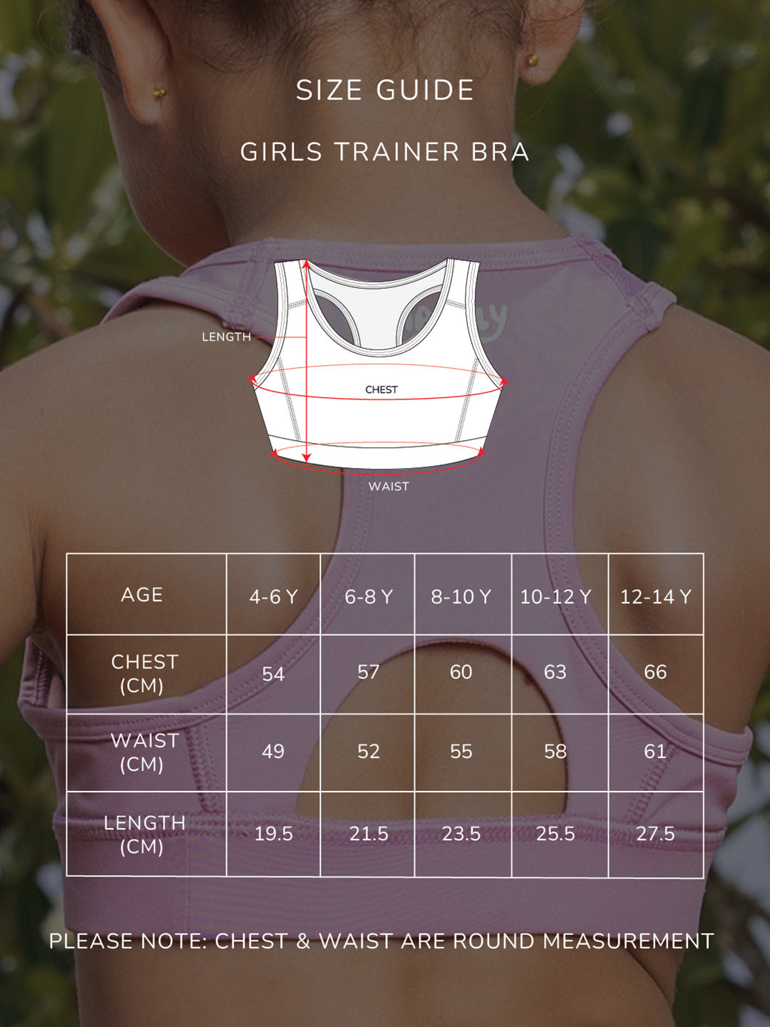 GIRLS' PINK SPORTS BRA