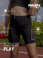 BLACK BIKER SHORT