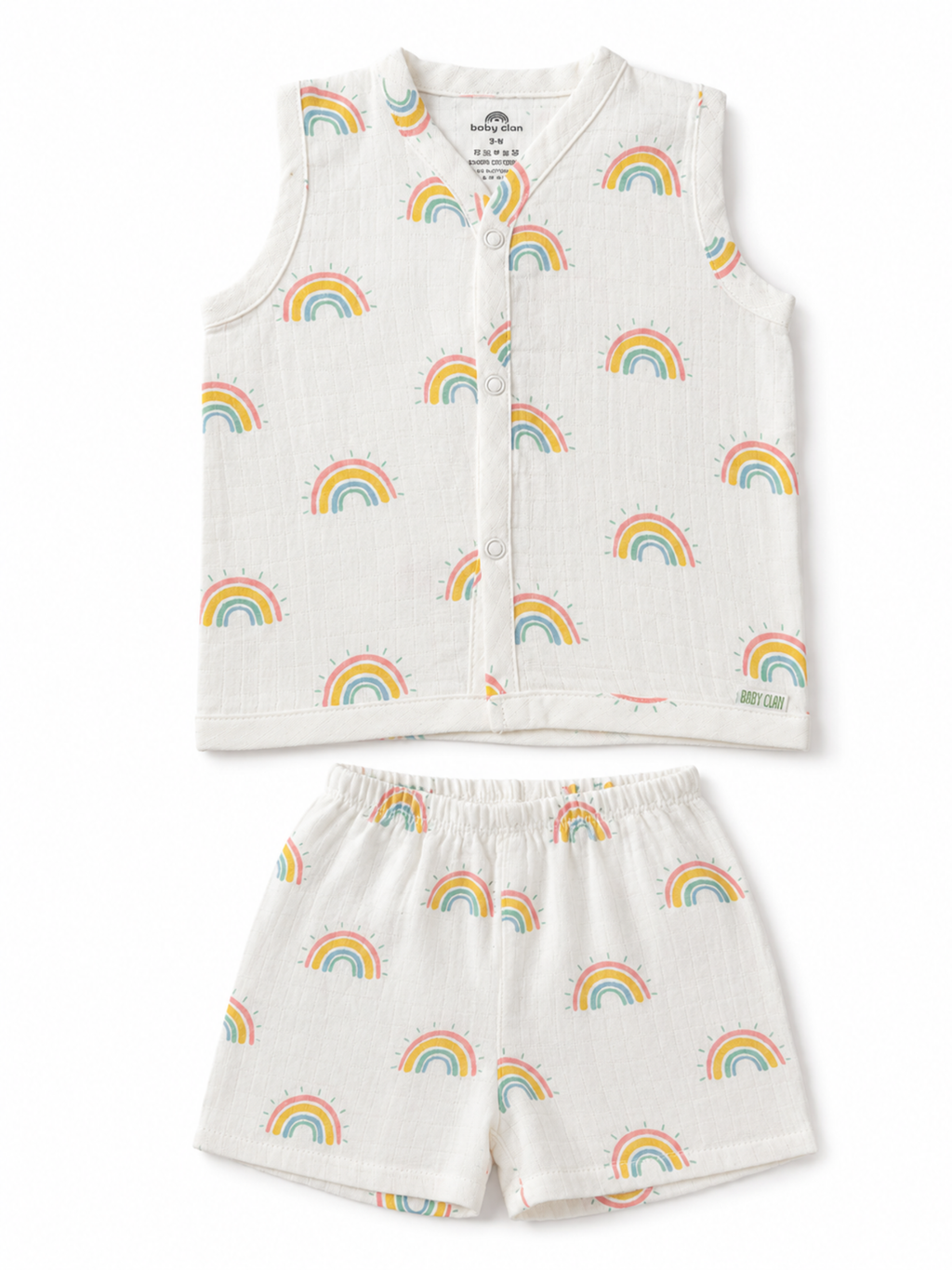 RAINBOW SLEEVELESS SHORT SET
