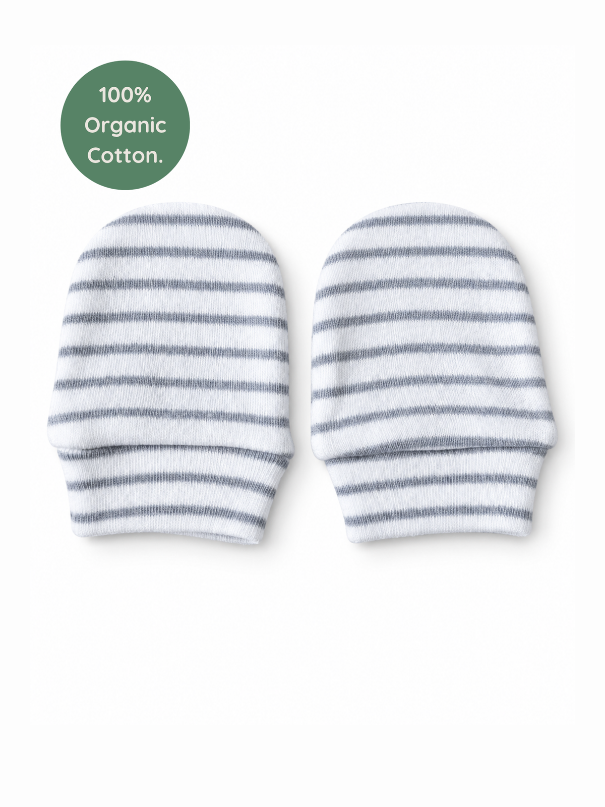 TINY BLUE STRIPE MITTENS
