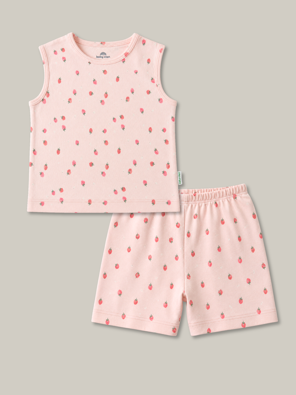 STRAWBERRY SLEEVELESS SHORT SET