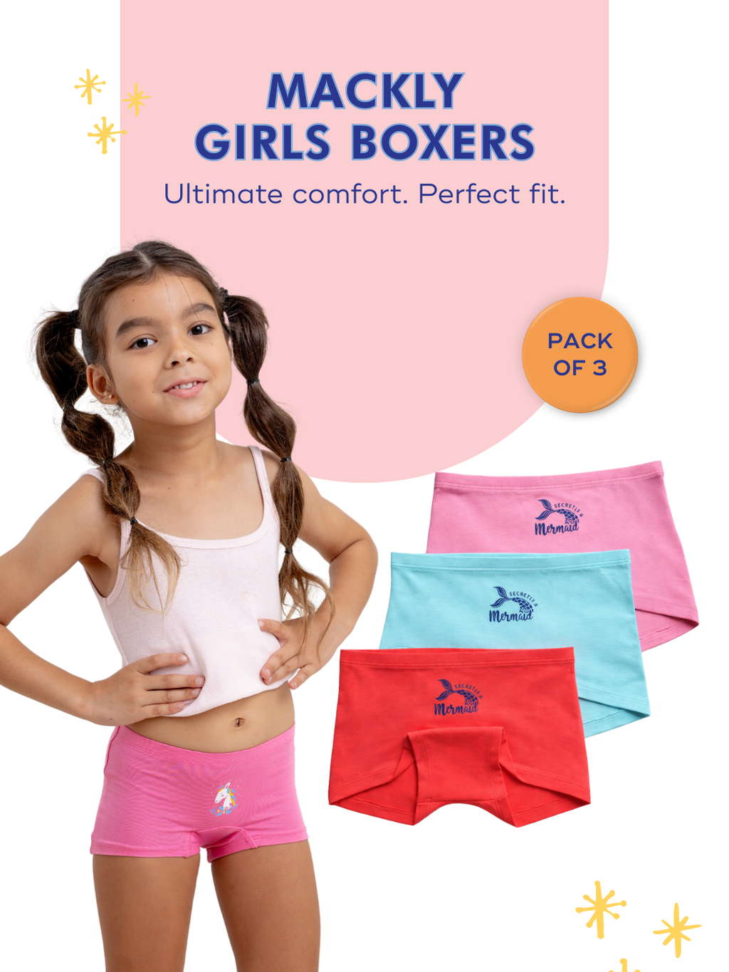 SECRETLY MERMAID GIRLS BOXER