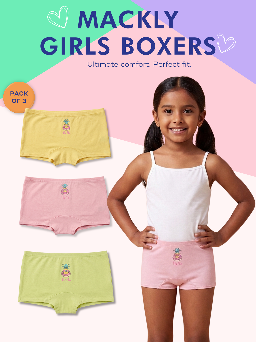 PINEAPPLE DONUT GIRLS BOXER