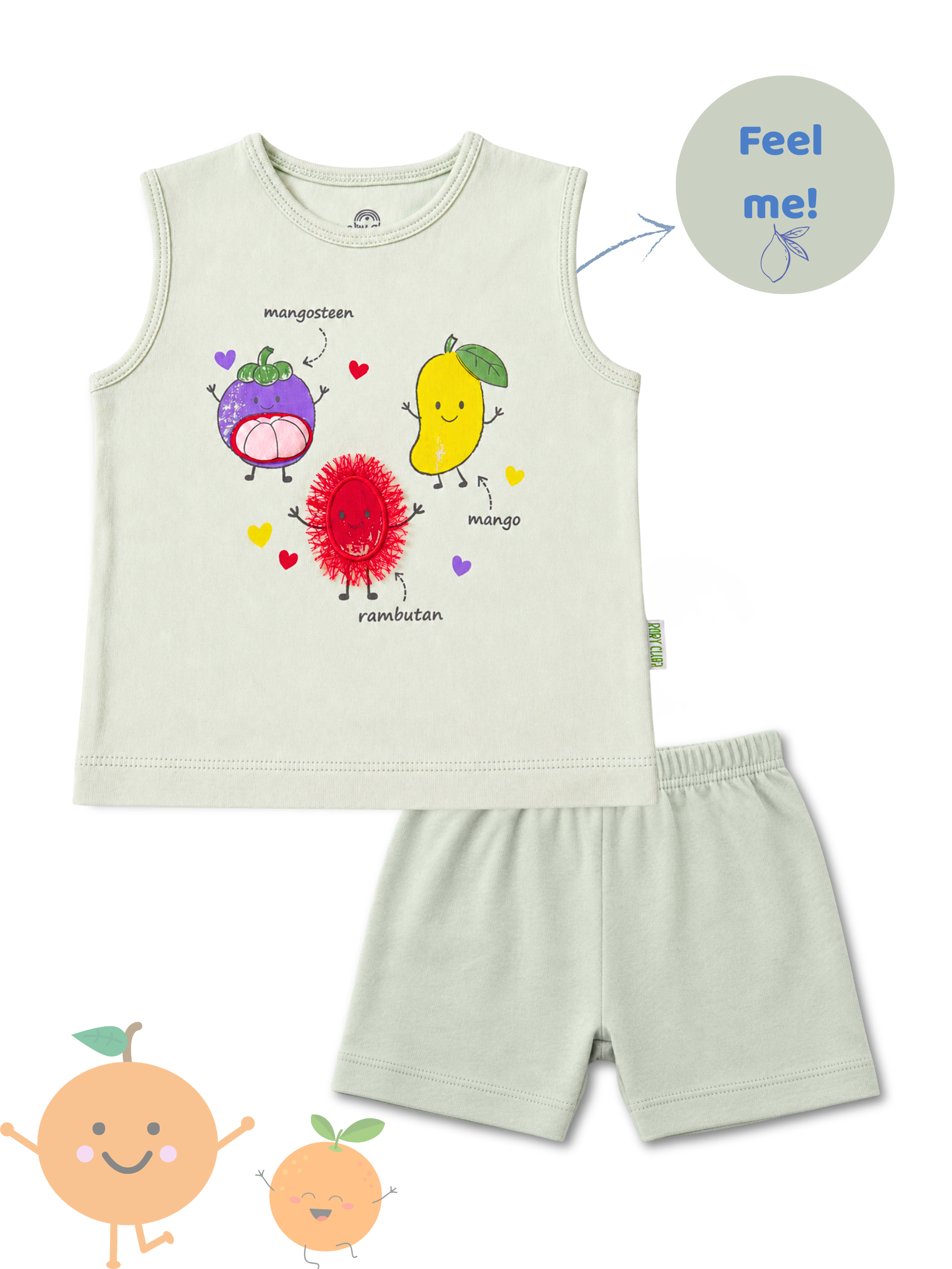 FRUITY SENSORY SLEEVELESS SHORT SET