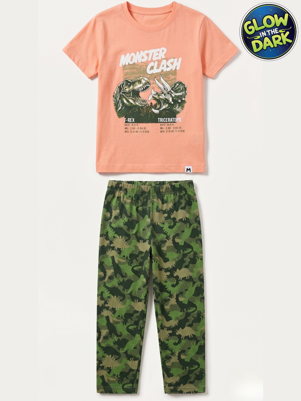 MONSTER CLASH BOYS SHORT SLEEVE PANT SET