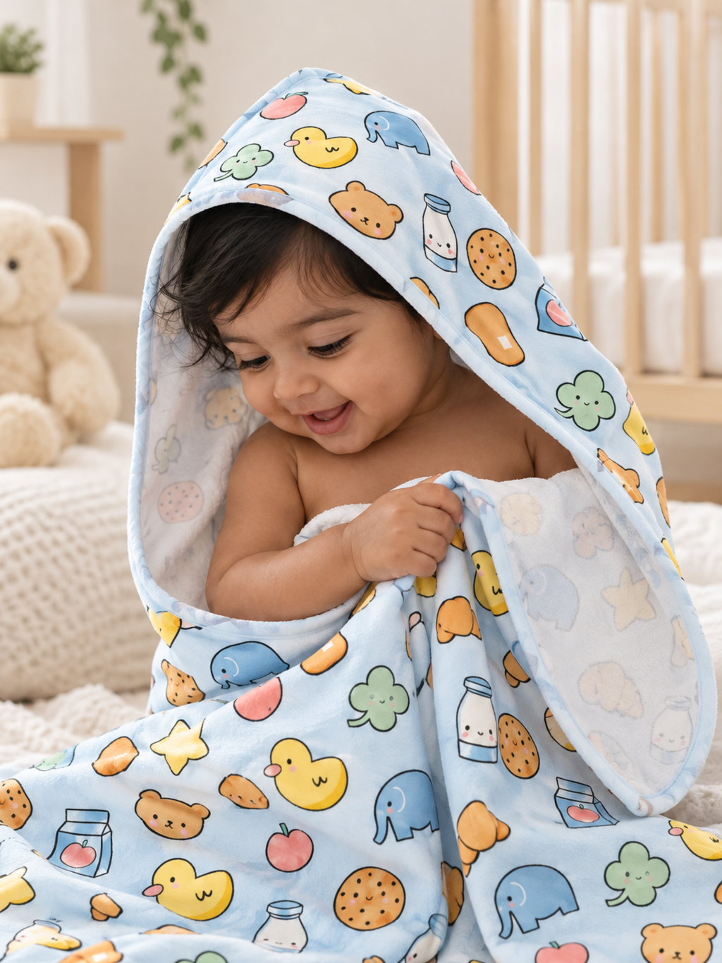 FOODIE WORLD HOODED BLANKET