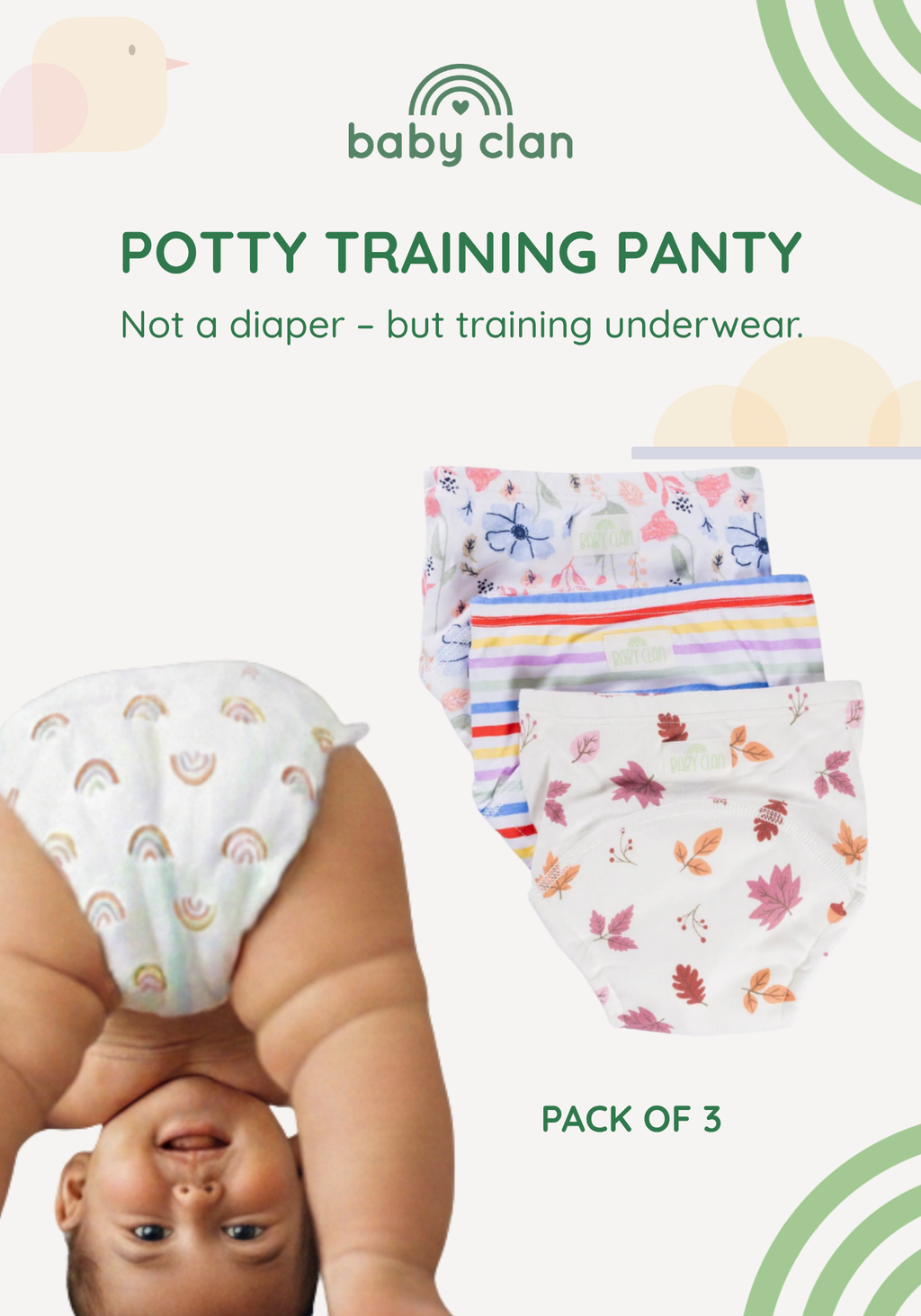 BUBBLY  POTTY TRAINING PANTY 3PACK