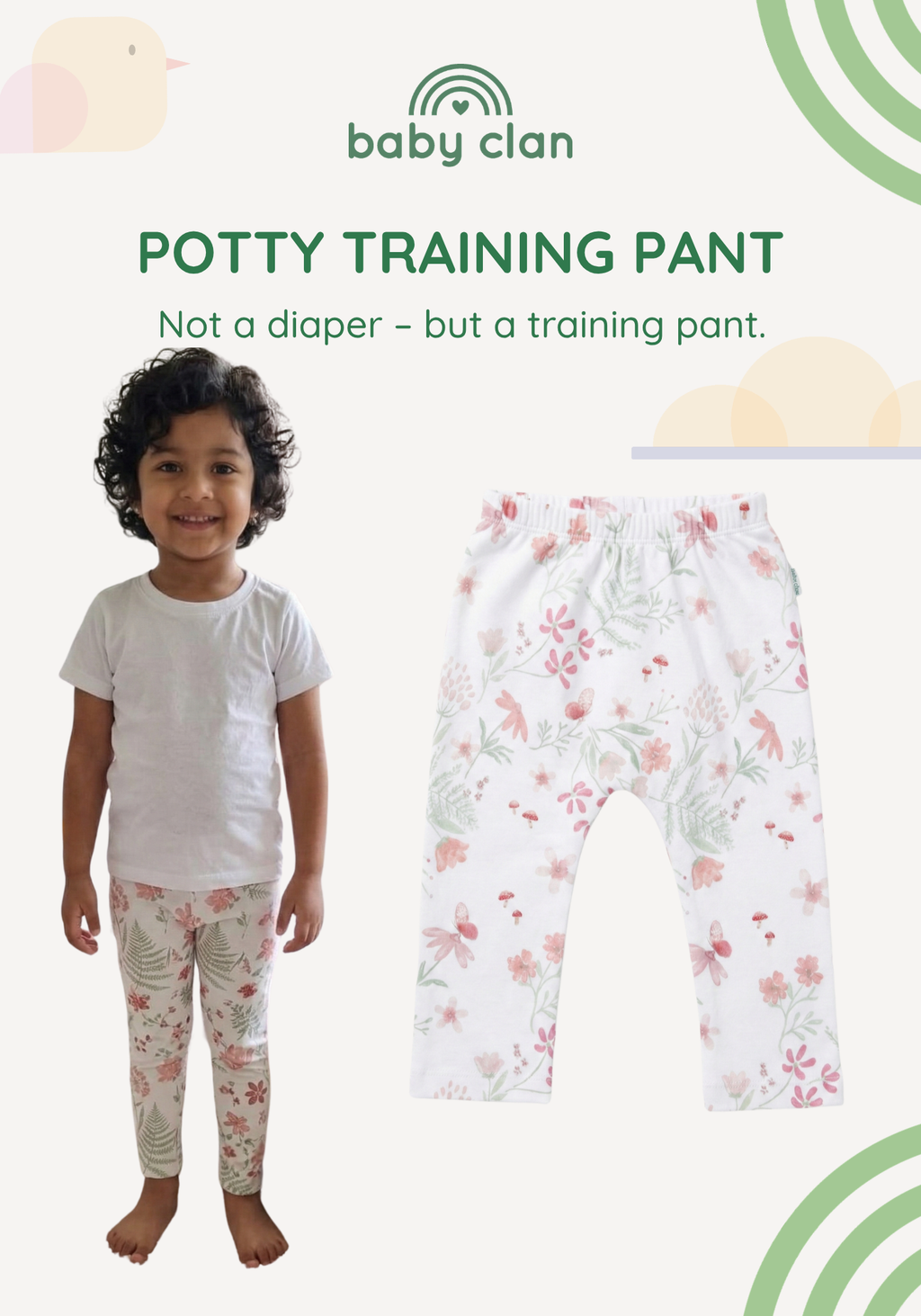 GIRLS BLOOMING POTTY TRAINING PANT
