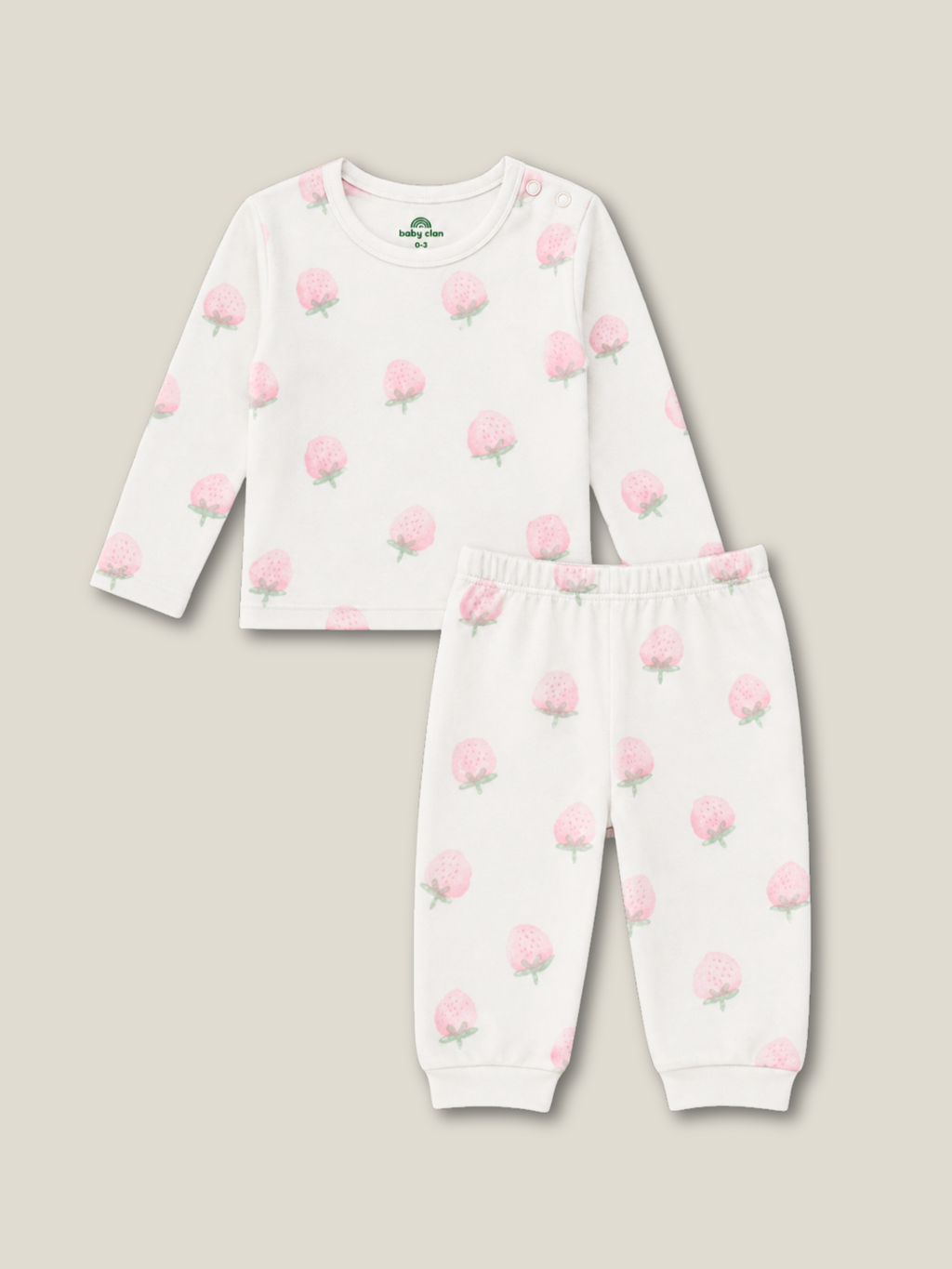 PINK STRAWBERRY PANT SET