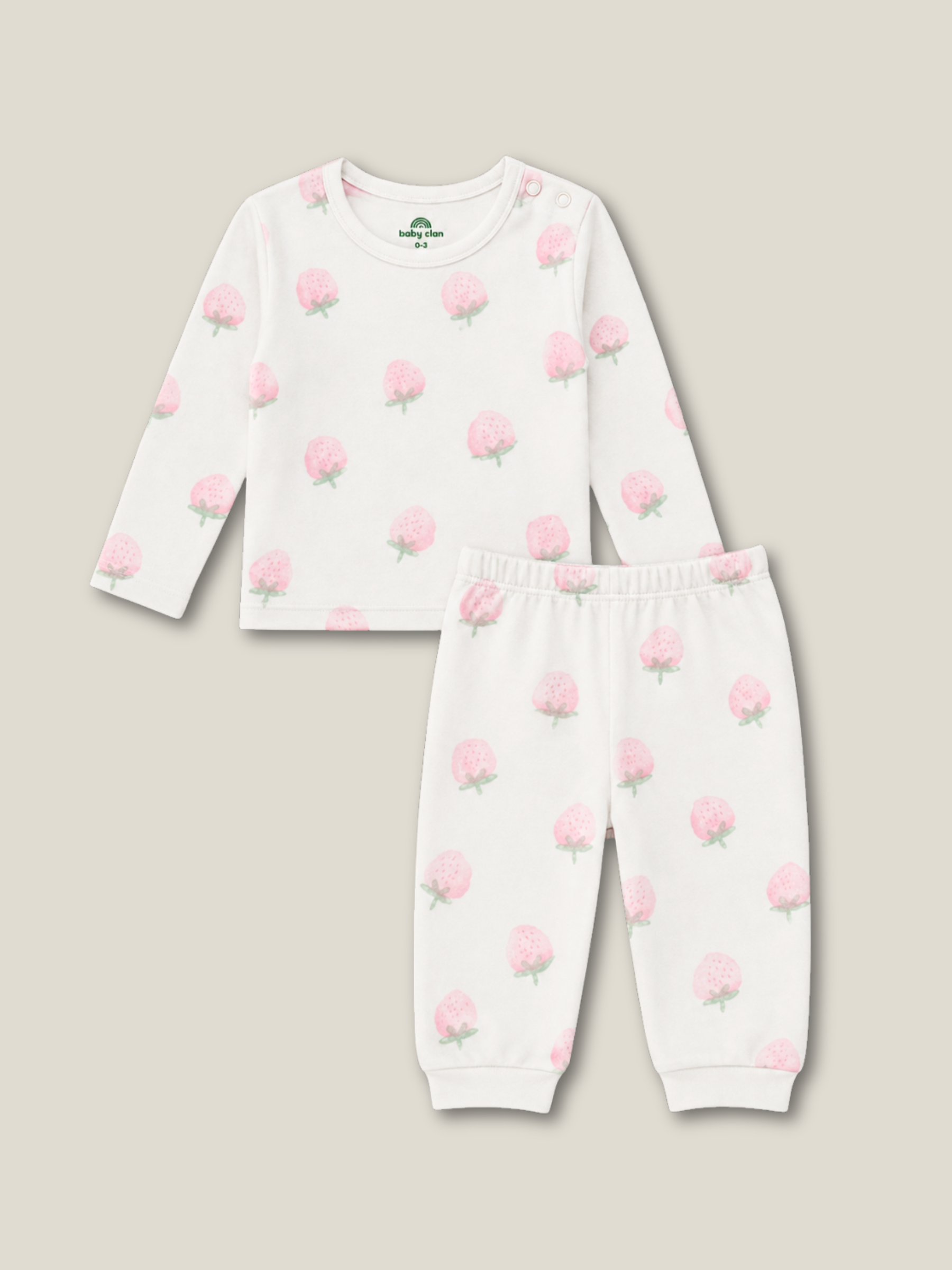 PINK STRAWBERRY PANT SET