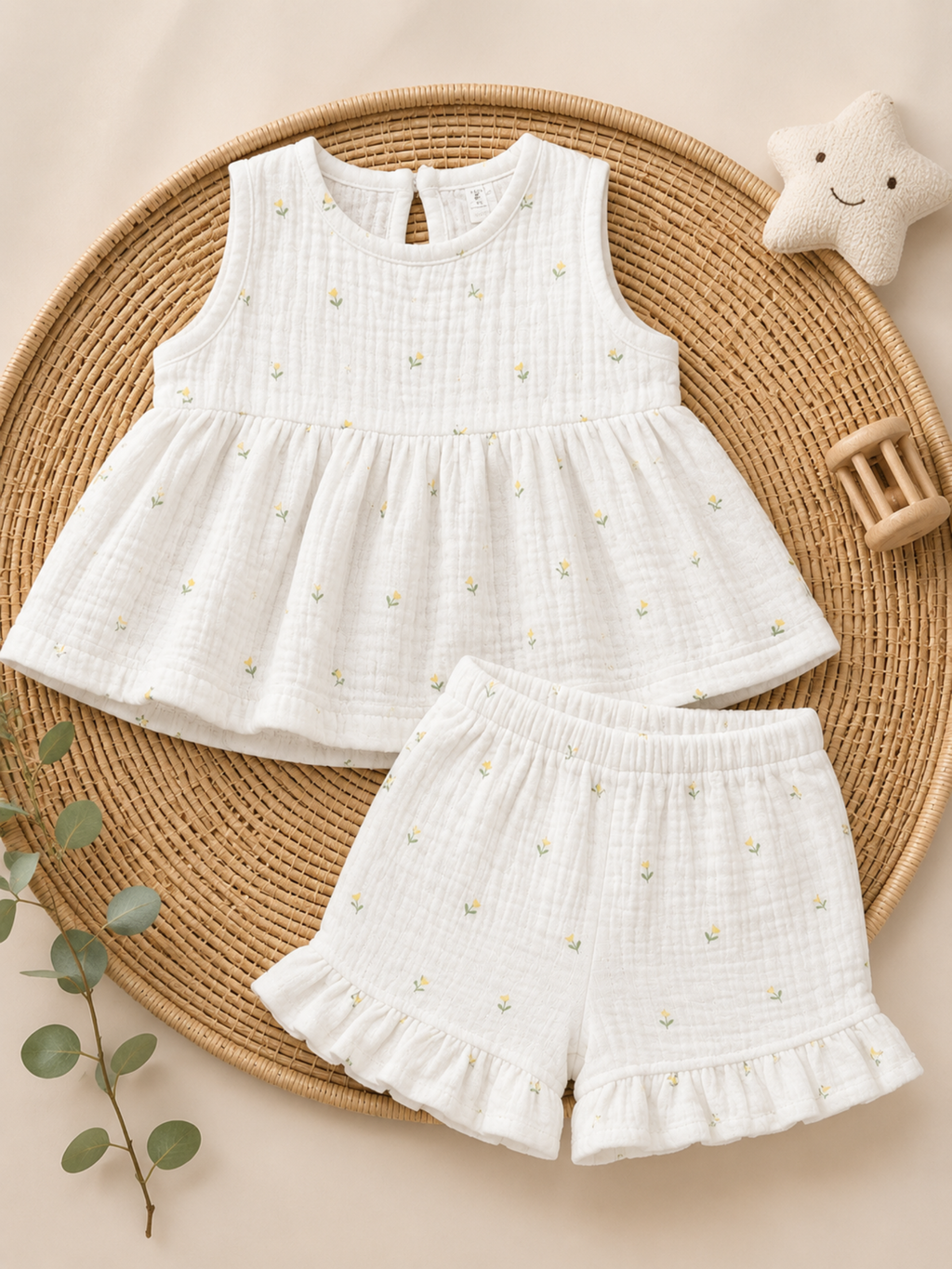 GIRLS FLORAL SHORT SET