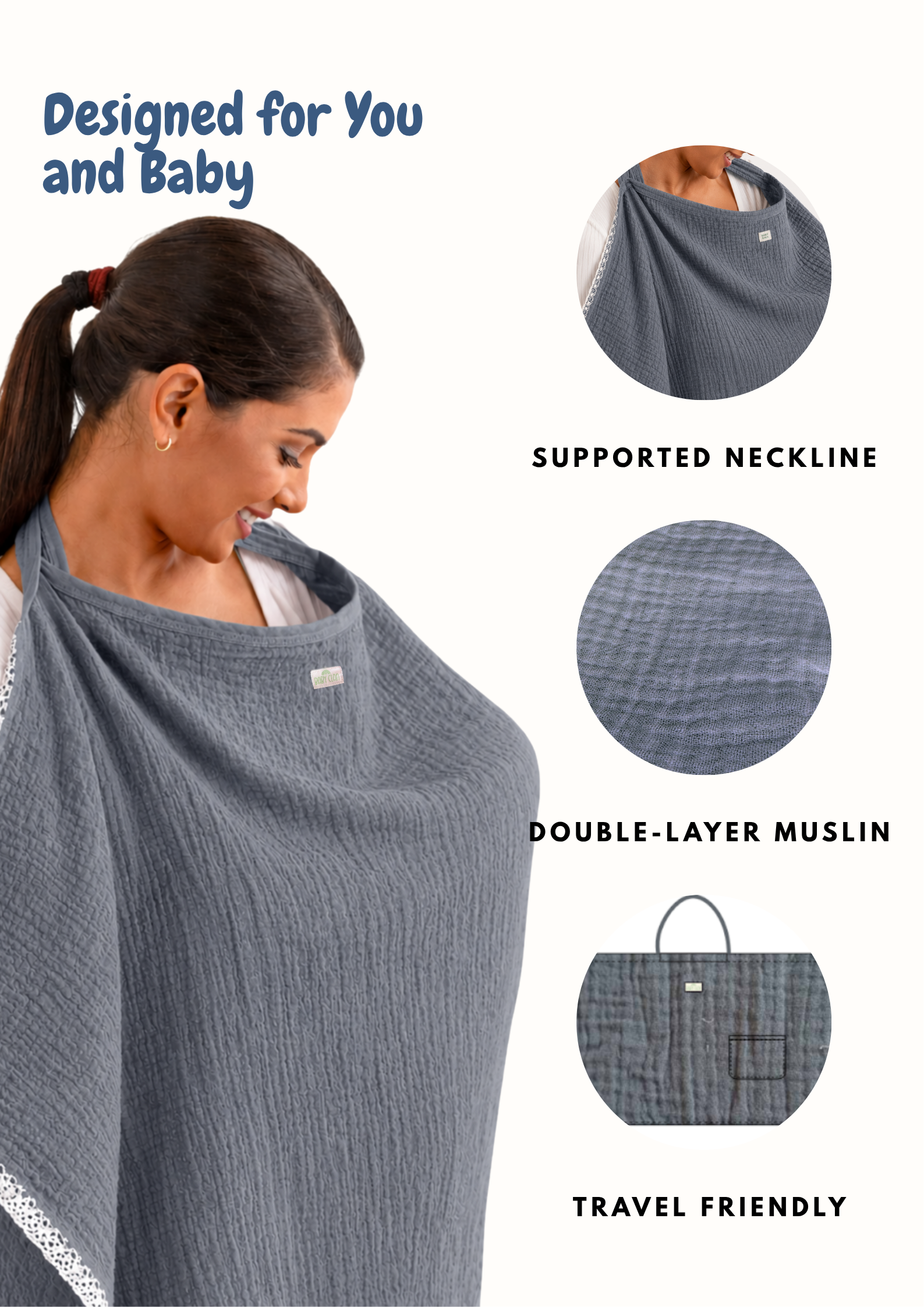 BLUE NURSING COVER