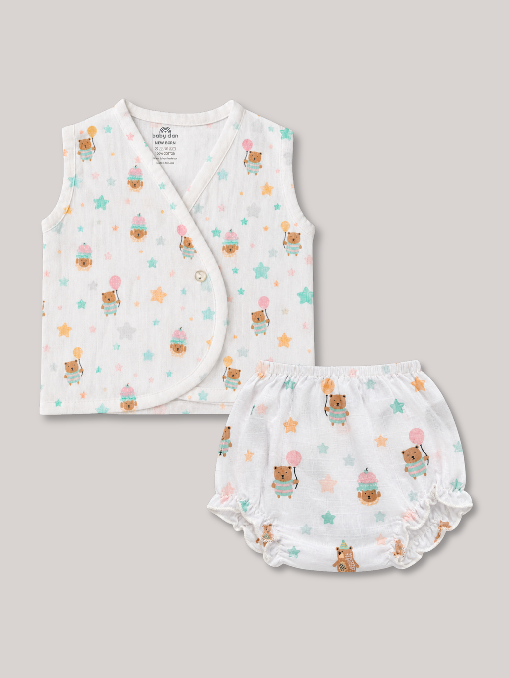 UNISEX BALLOON BEAR BLOOMER SET