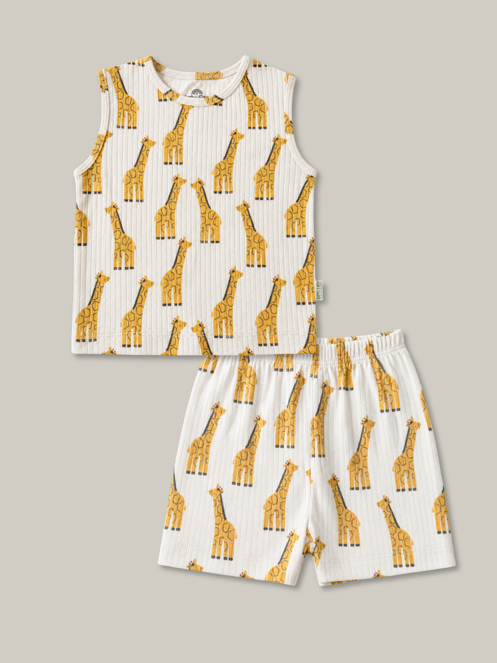 GIRAFFE SLEEVELESS SHORT SET