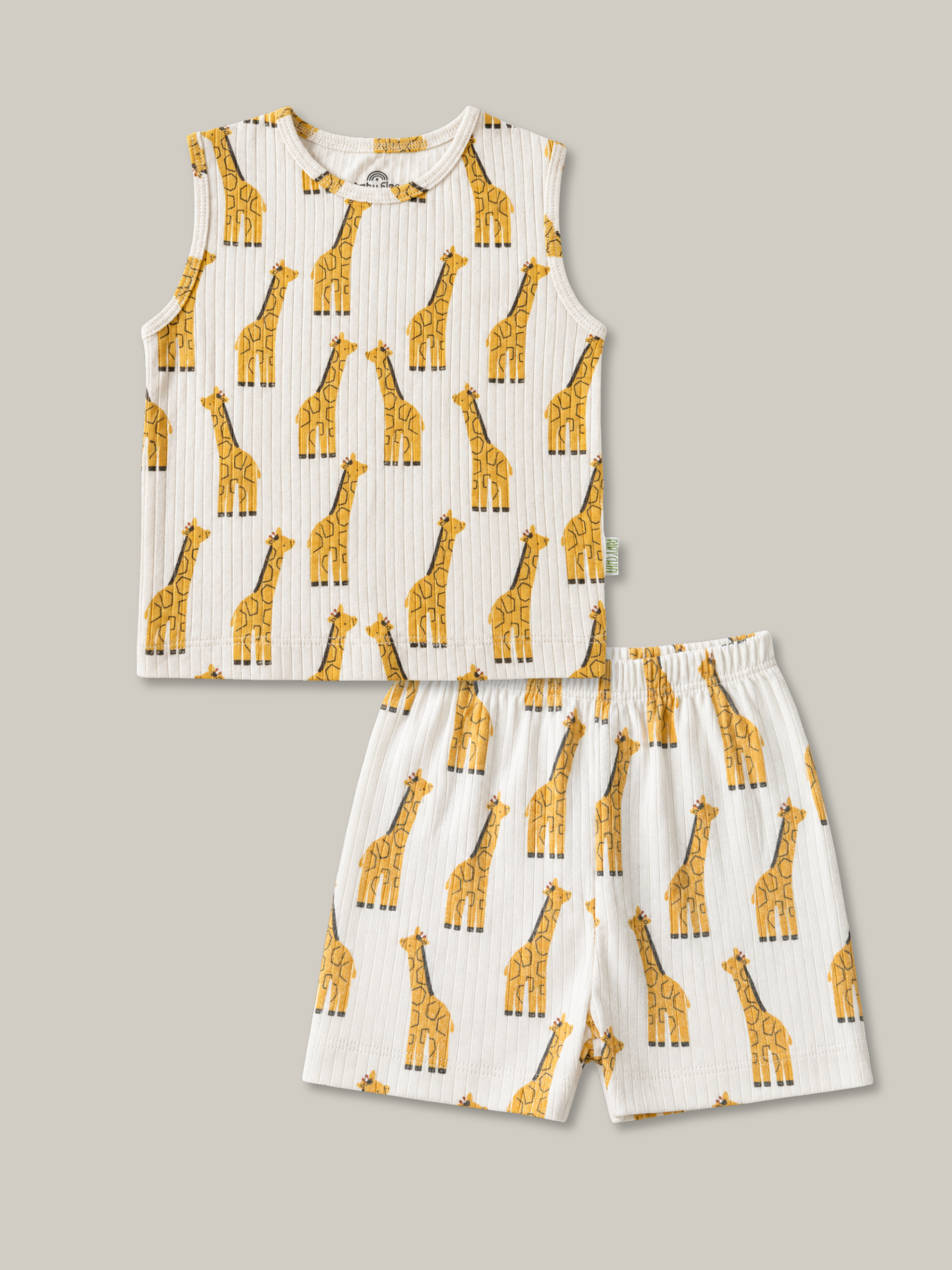 GIRAFFE SLEEVELESS SHORT SET