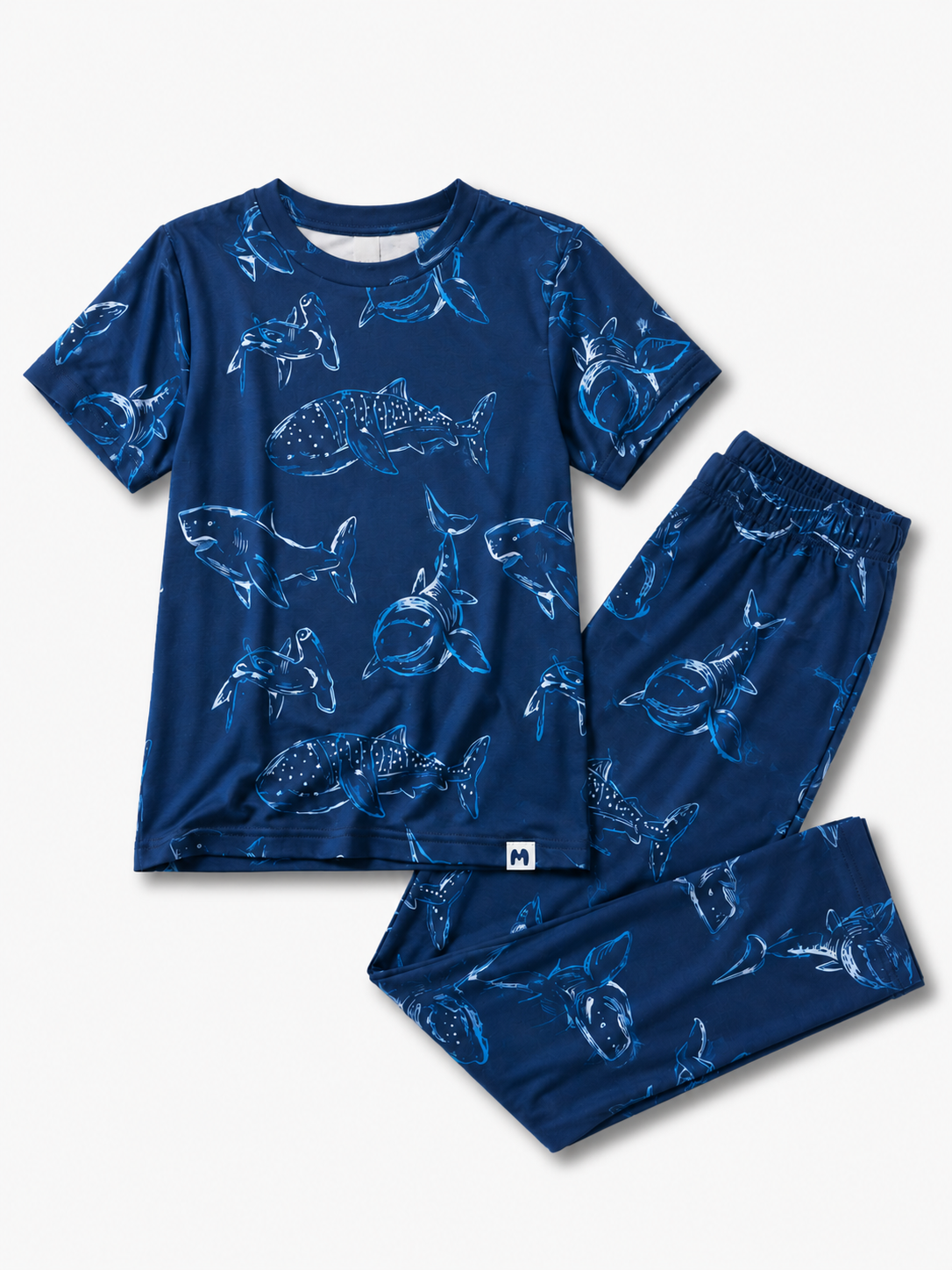 AIRSOFT MODAL SHARK BOYS SHORT SLEEVE PANT SET