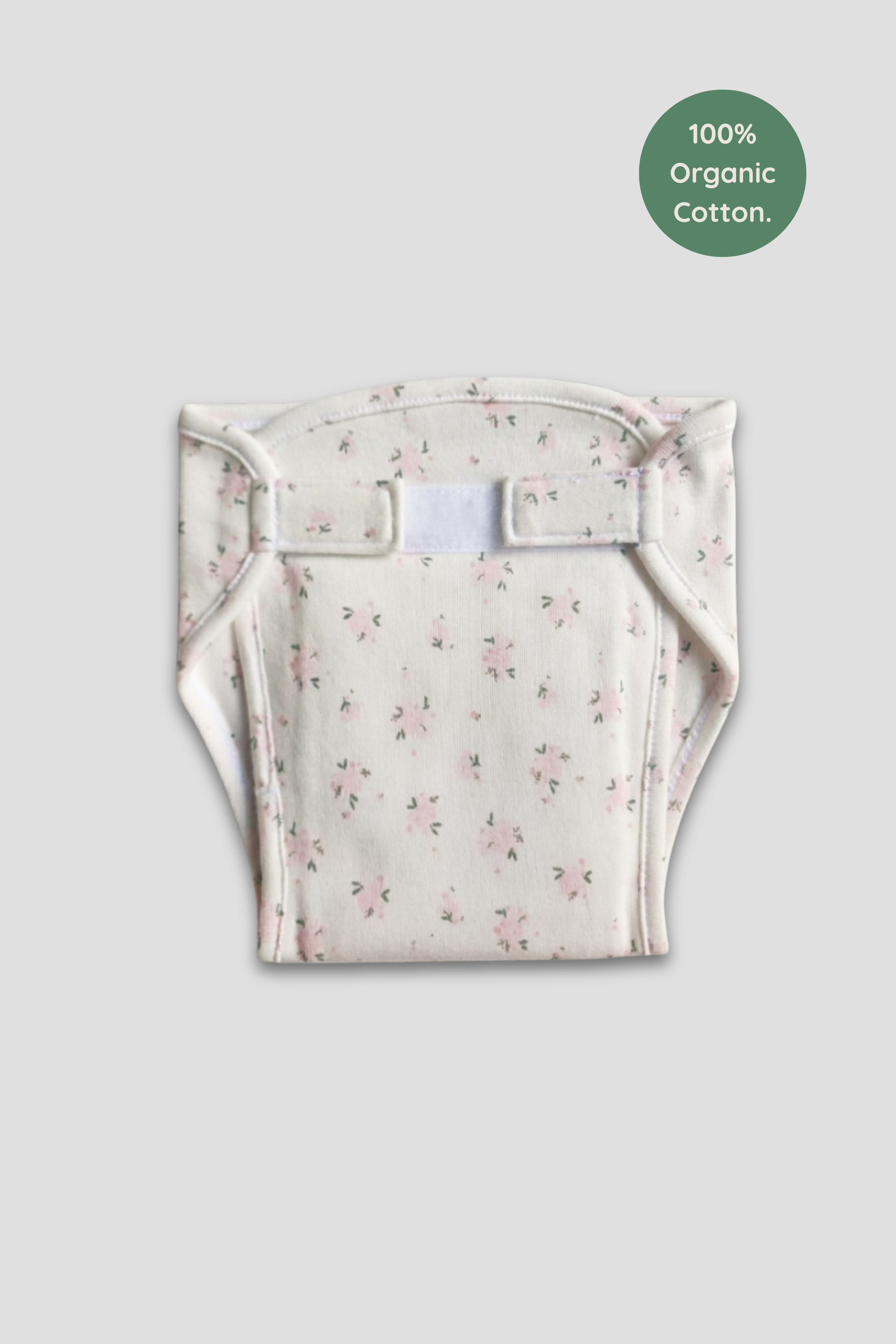 BABY CLAN ROSE FLORAL VELCRO CLOTH NAPPY