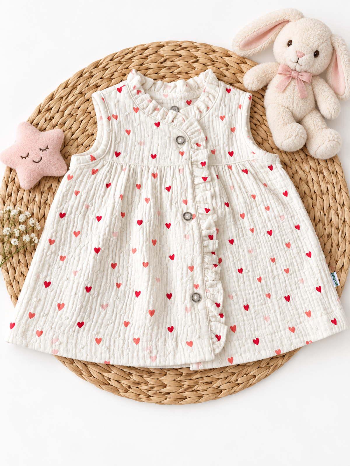 GIRLS PINK RUFFLE TOP