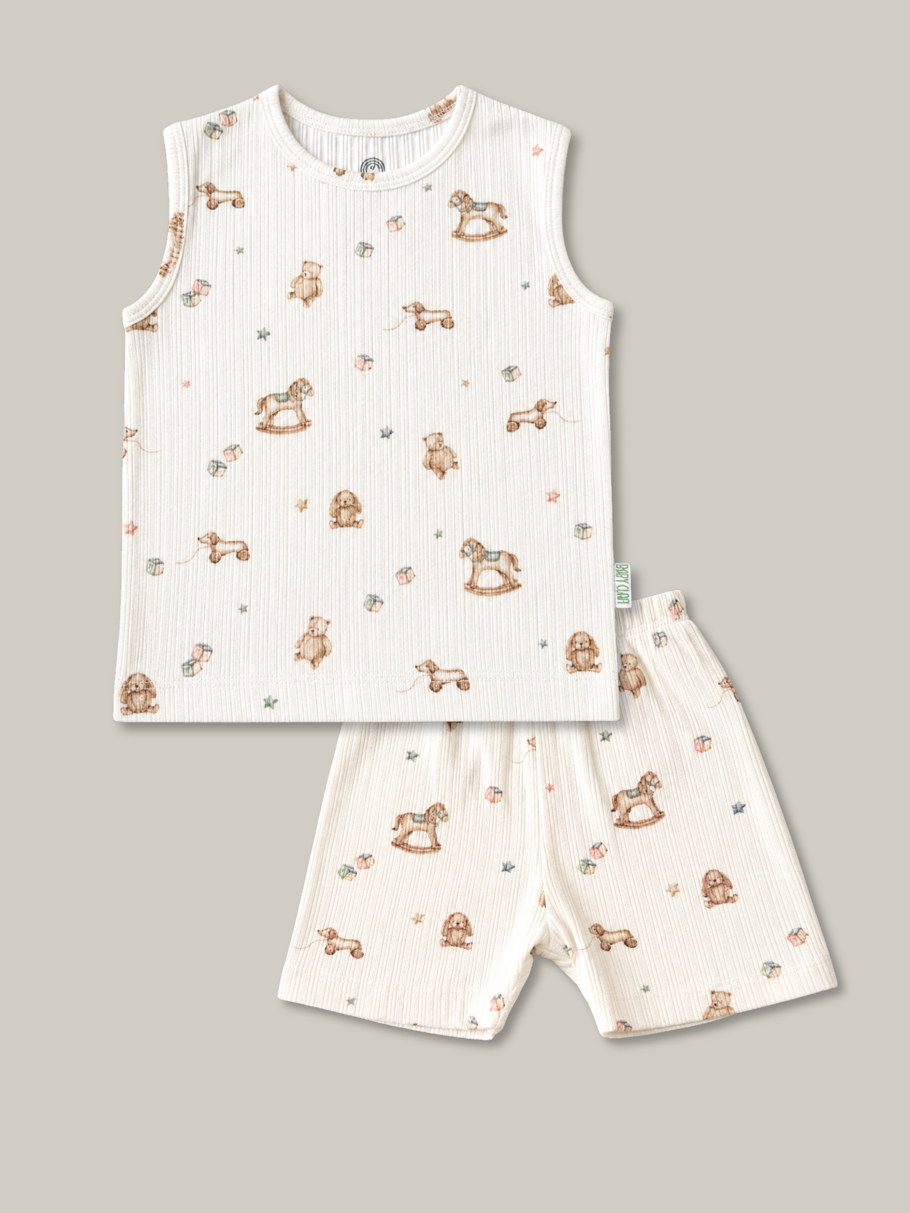 BEAR SLEEVELESS SHORT SET