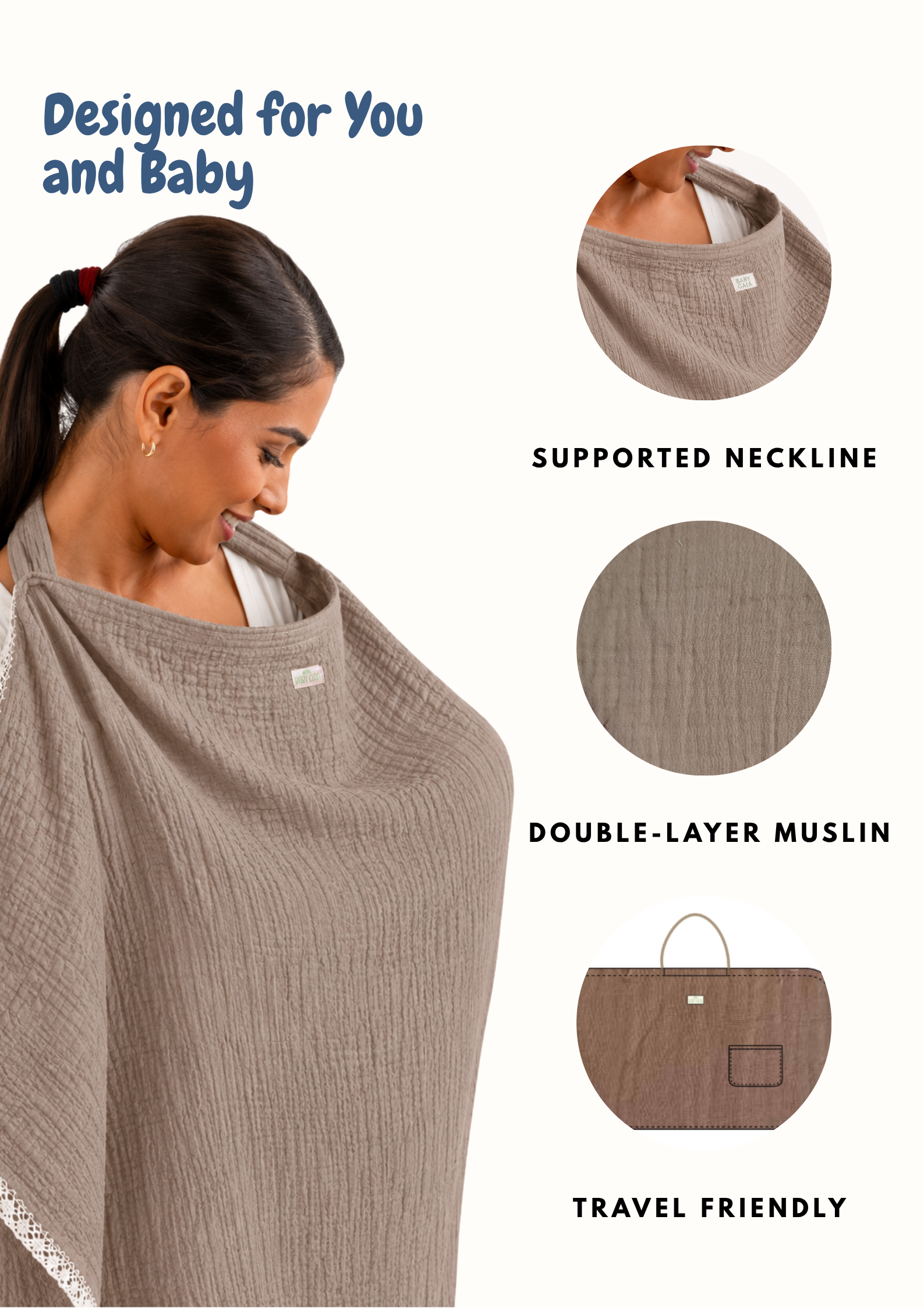 BROWN NURSING COVER