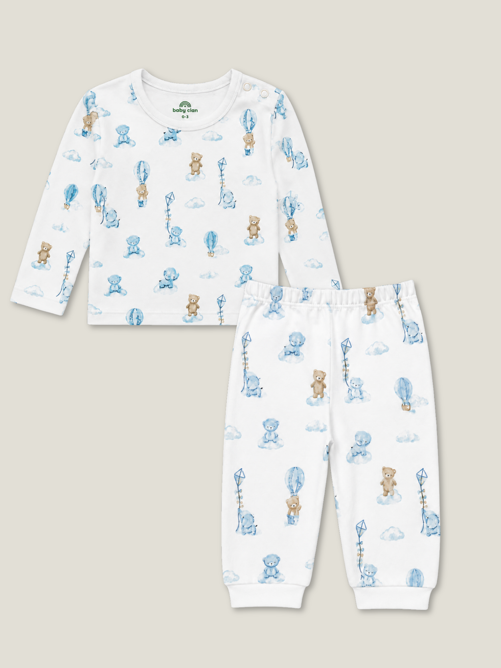 BLUE TEDDY PANT SET