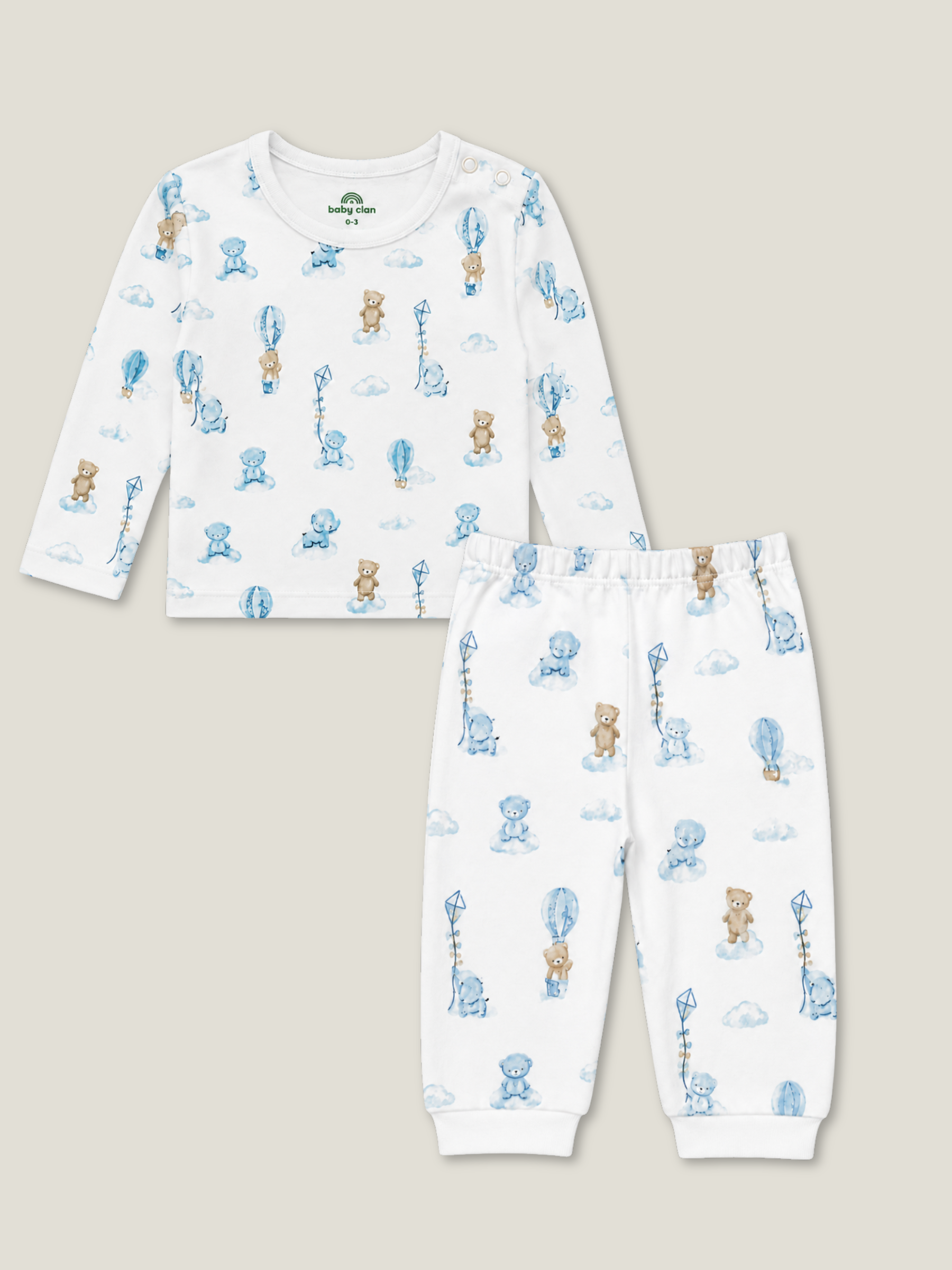 BLUE TEDDY PANT SET