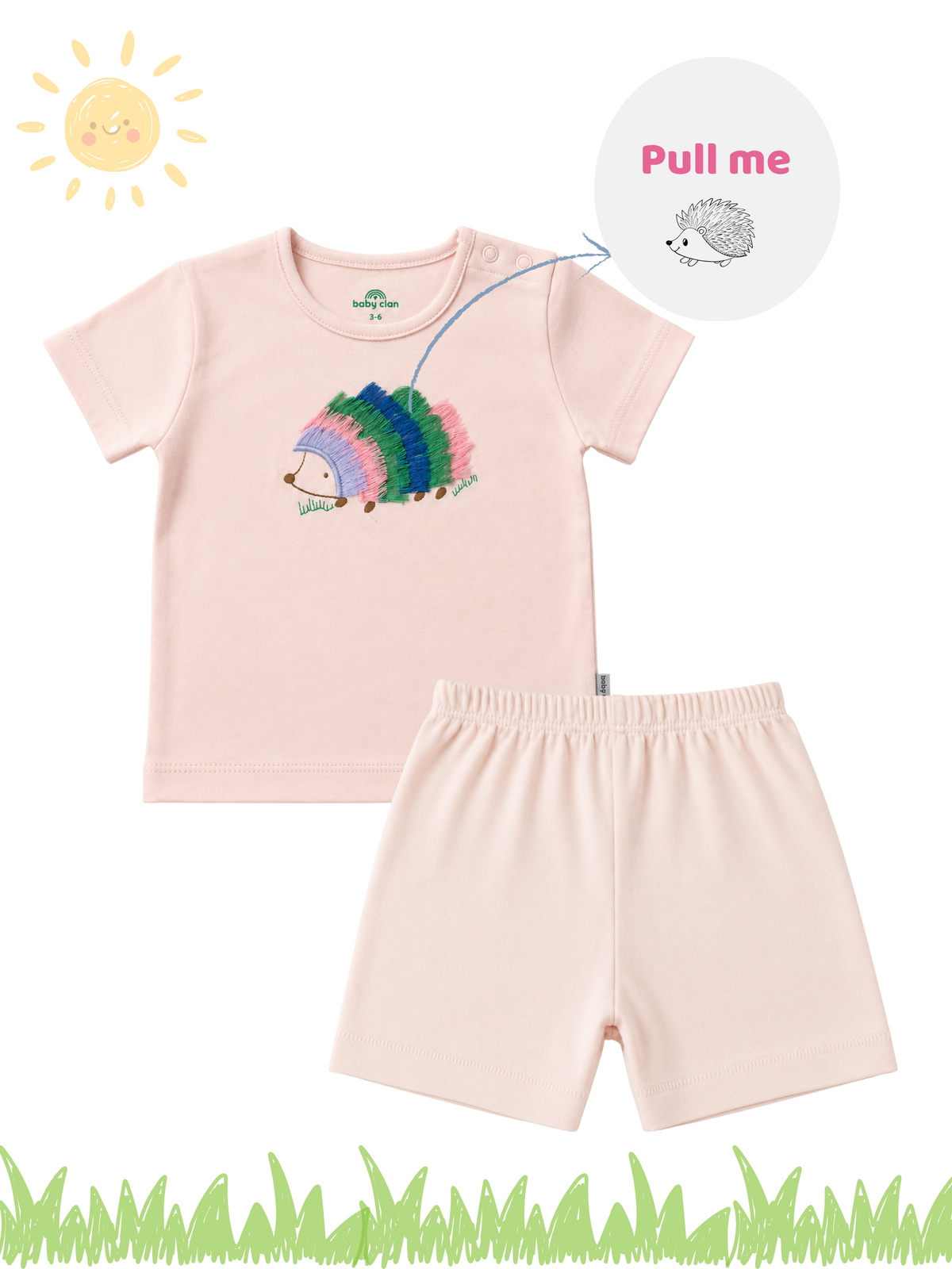 LITTLE HEDGEHOG SHORT SLEEVE SHORT SET