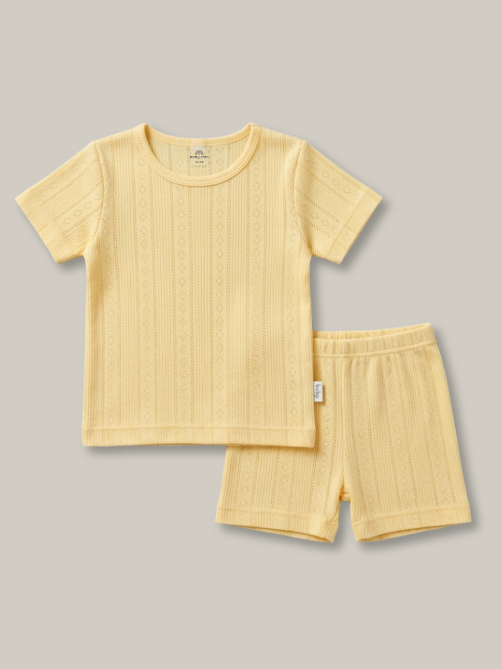 YELLOW SHORT SLEEVE SHORT SET