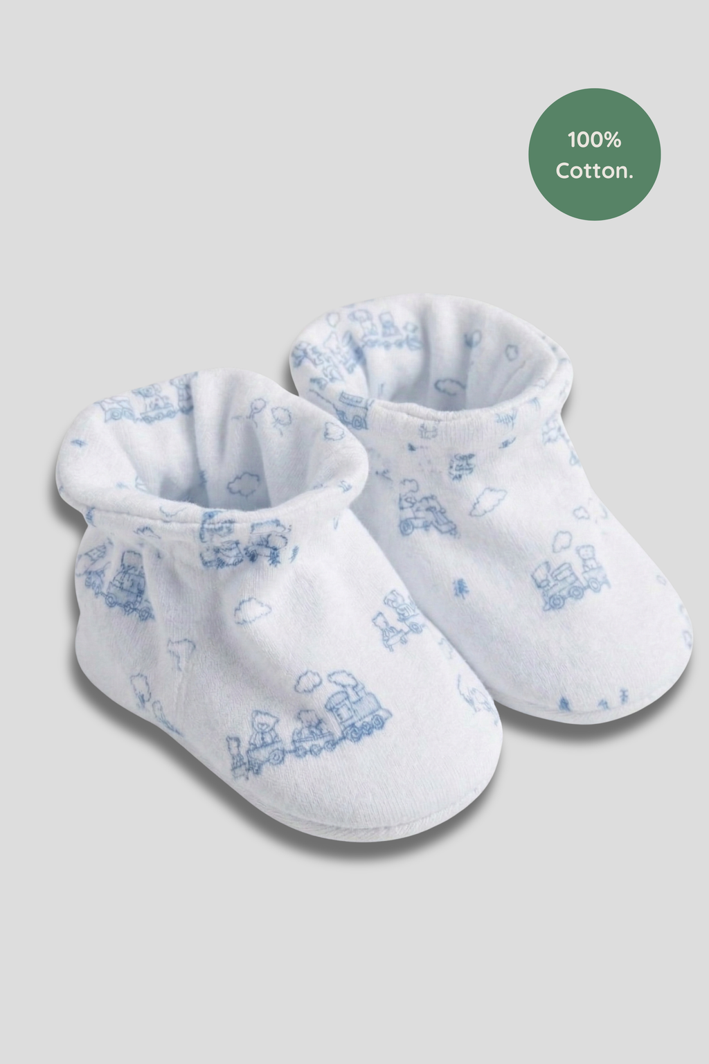 BOYS BLUE TRAIN BABY BOOTIE