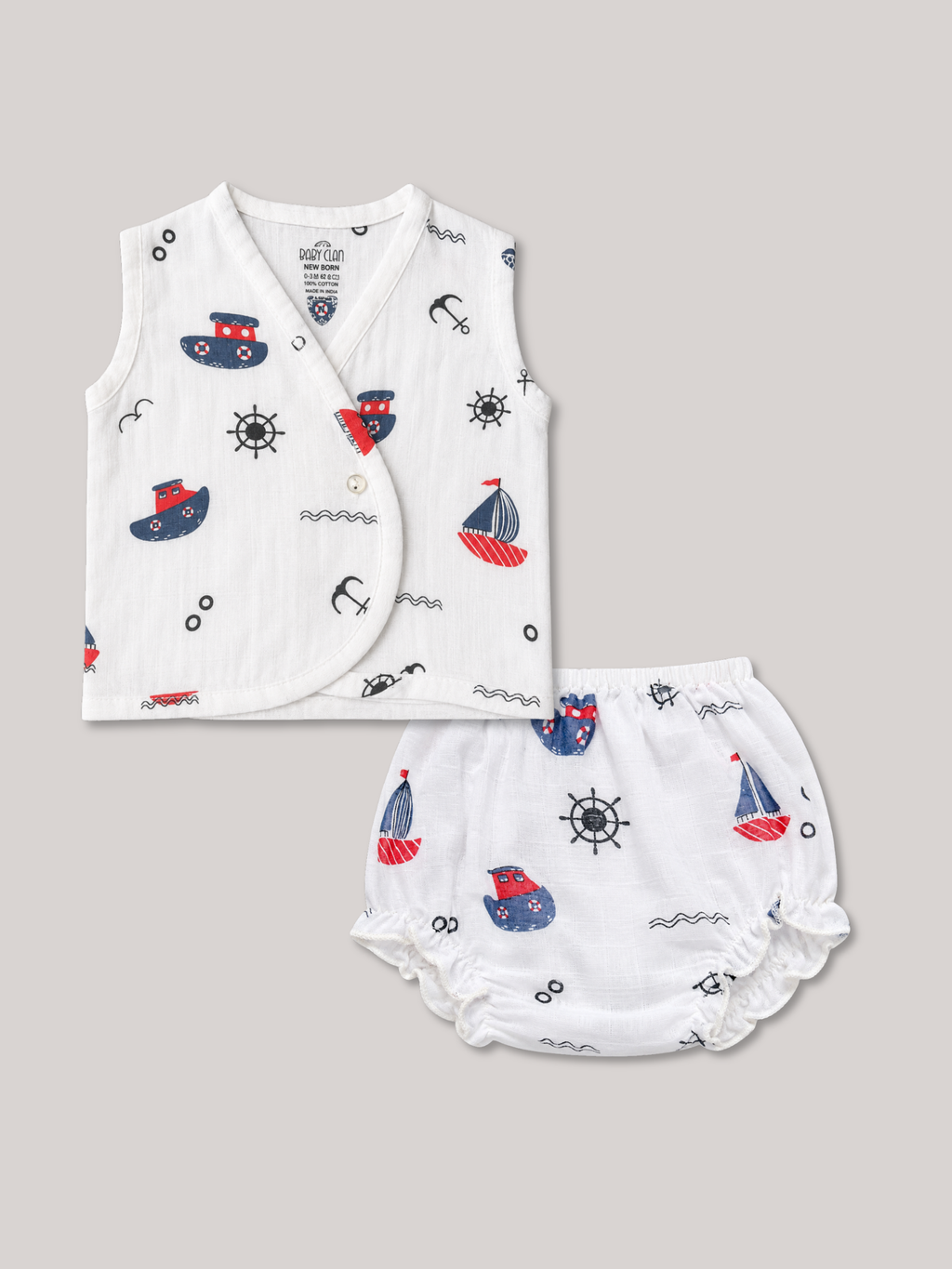 UNISEX BLUE BOAT BLOOMER SET